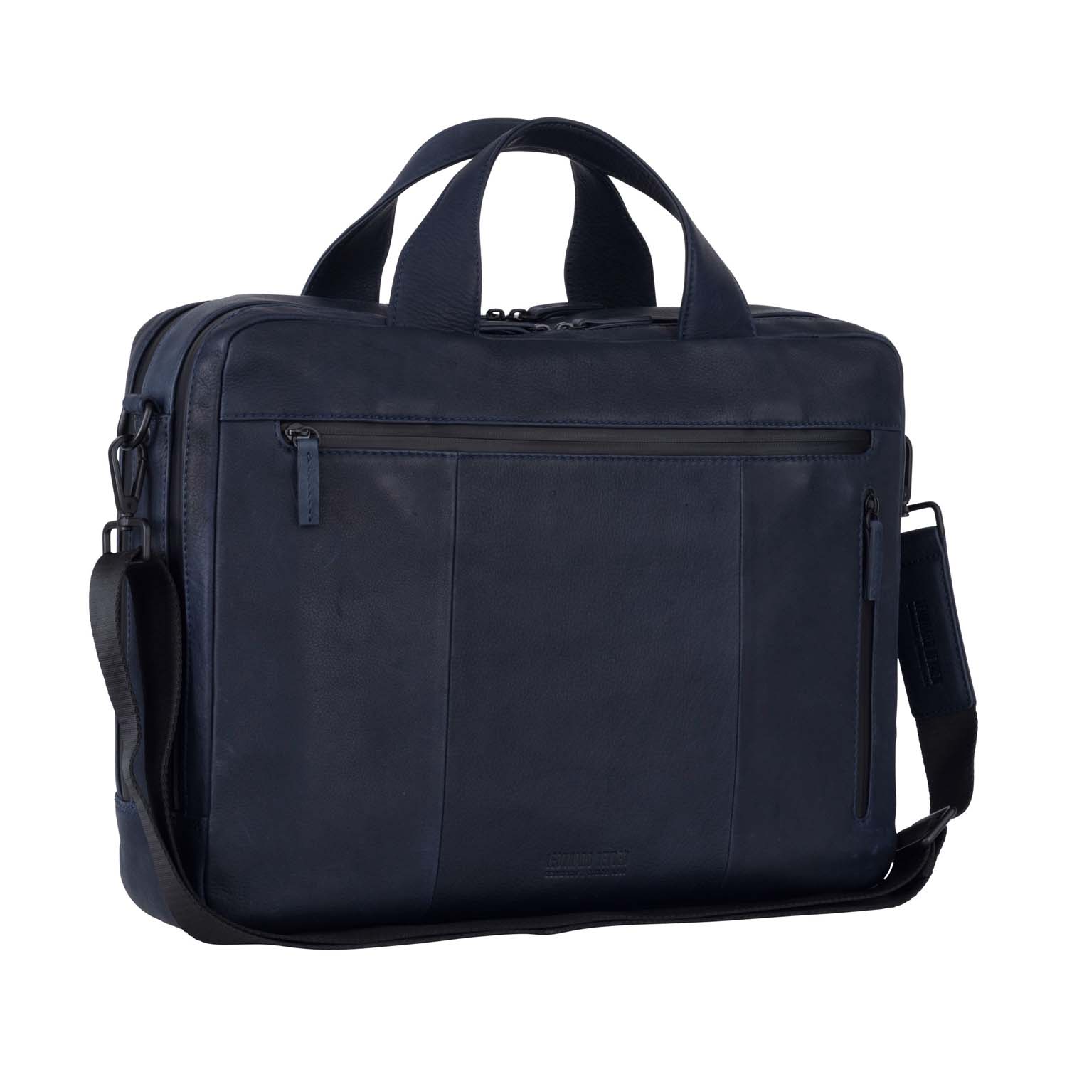 Leonhard Heyden Den Haag Leder-RV-Aktenmappe 2-Fächer mit Notebookfach 15" Blau Leonhard Heyden Den Haag Leder-RV-Aktenmappe 2-Fächer mit Notebookfach 15" Blau