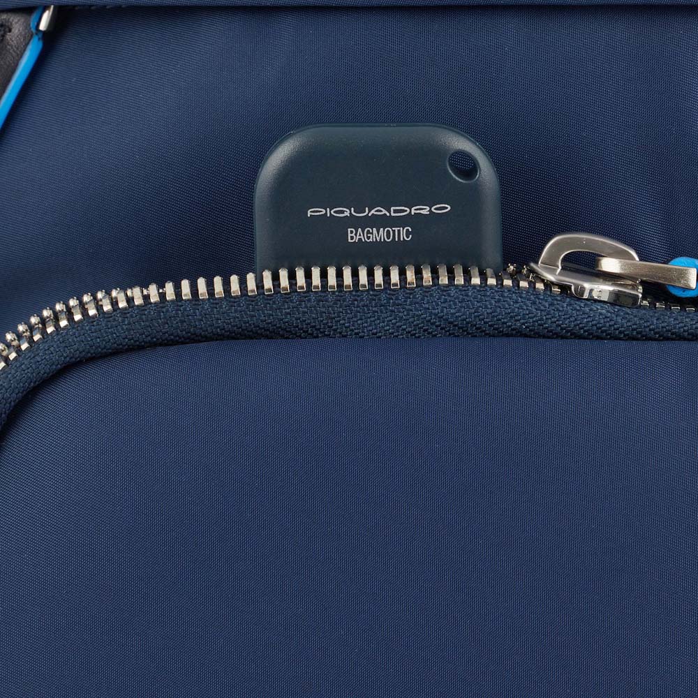 Piquadro PQ-RY Laptoprucksack für 15,6" aus Stoff und Leder Nachtblau Piquadro PQ-RY Laptoprucksack für 15,6" aus Stoff und Leder Nachtblau