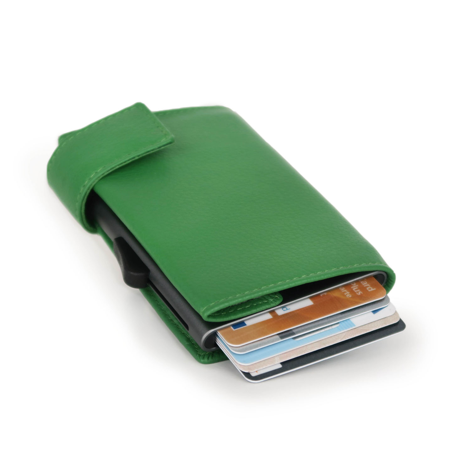 SecWal Matrix Kartenetui mit Münzfach Reißverschluss Grün SecWal Matrix Kartenetui mit Münzfach Reißverschluss Grün