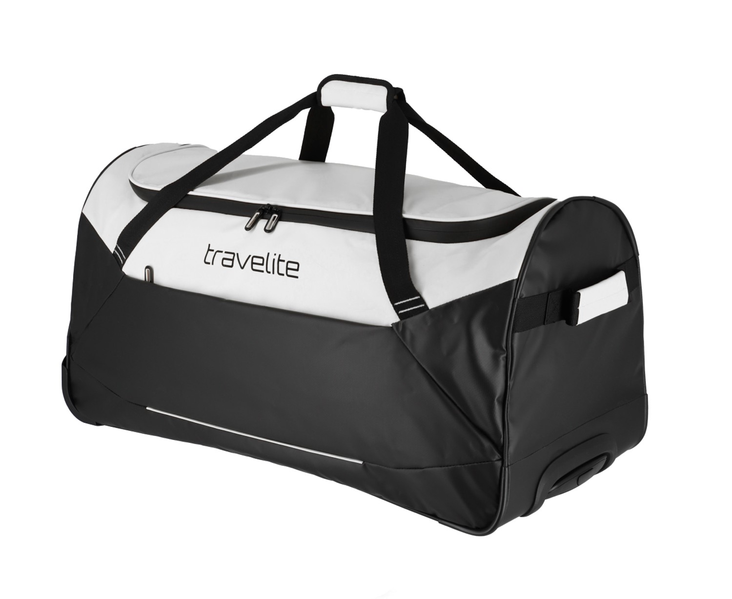 Travelite Basics Plane Rollenreisetasche 71cm Schwarz/Weiß Travelite Basics Plane Rollenreisetasche 71cm Schwarz/Weiß