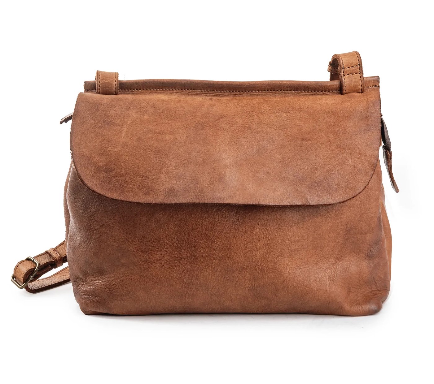 Harold's Submarine Schultertasche mit Überschlag M cognac