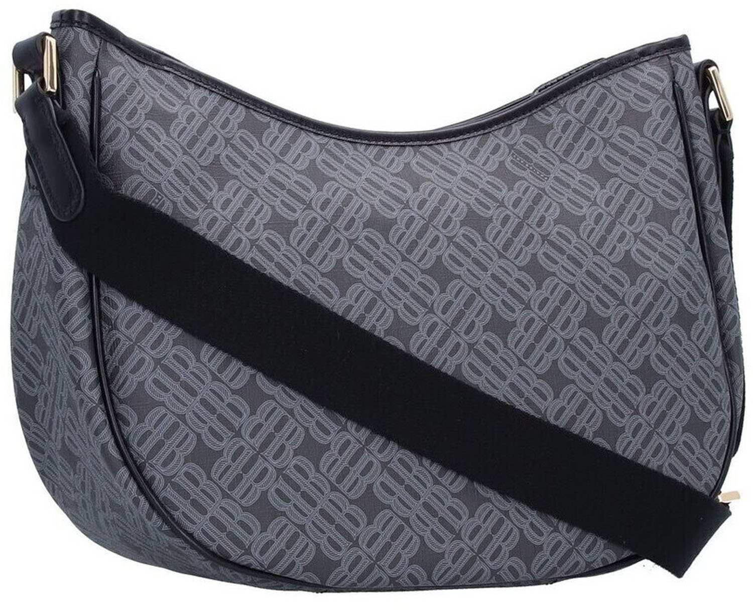 The Bridge Anna Leder-Umhängetasche Schwarz/Gold