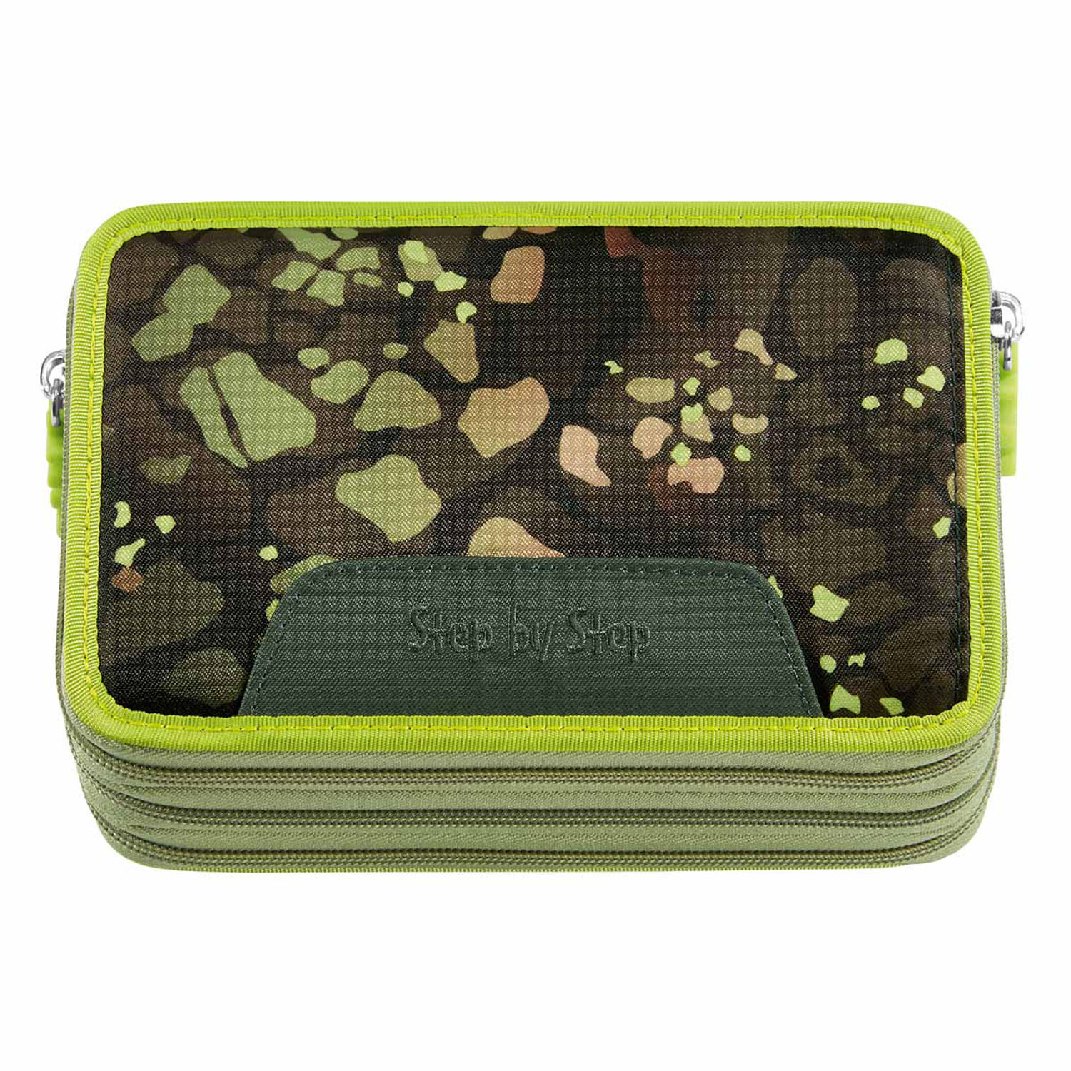 Step by Step Schulzubehör XXL-Mäppchen, Drei Fächer Dino Torex