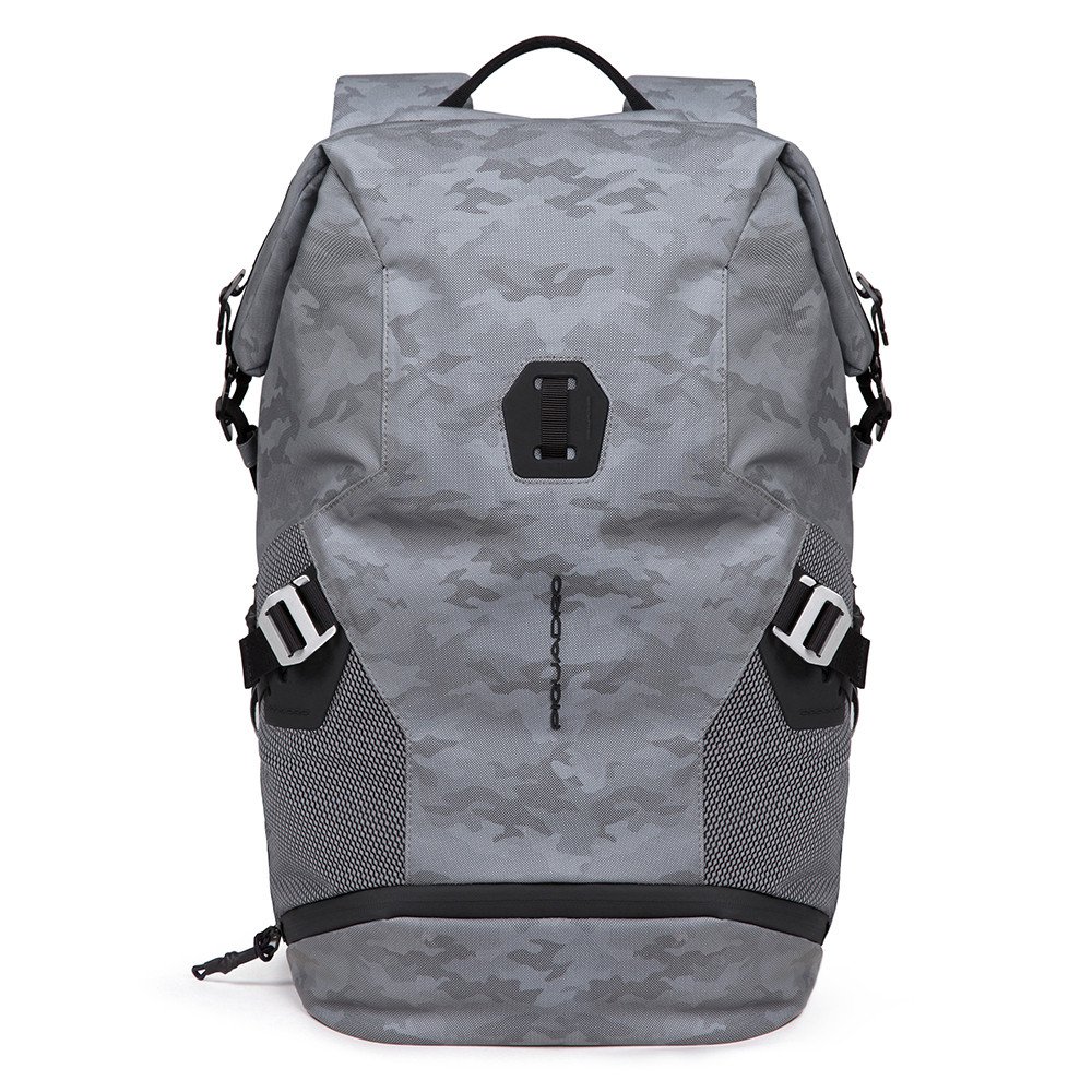 Piquadro PQ-Modular Laptoprucksack 15,6" aus rezykliertem antiviralen Stoff