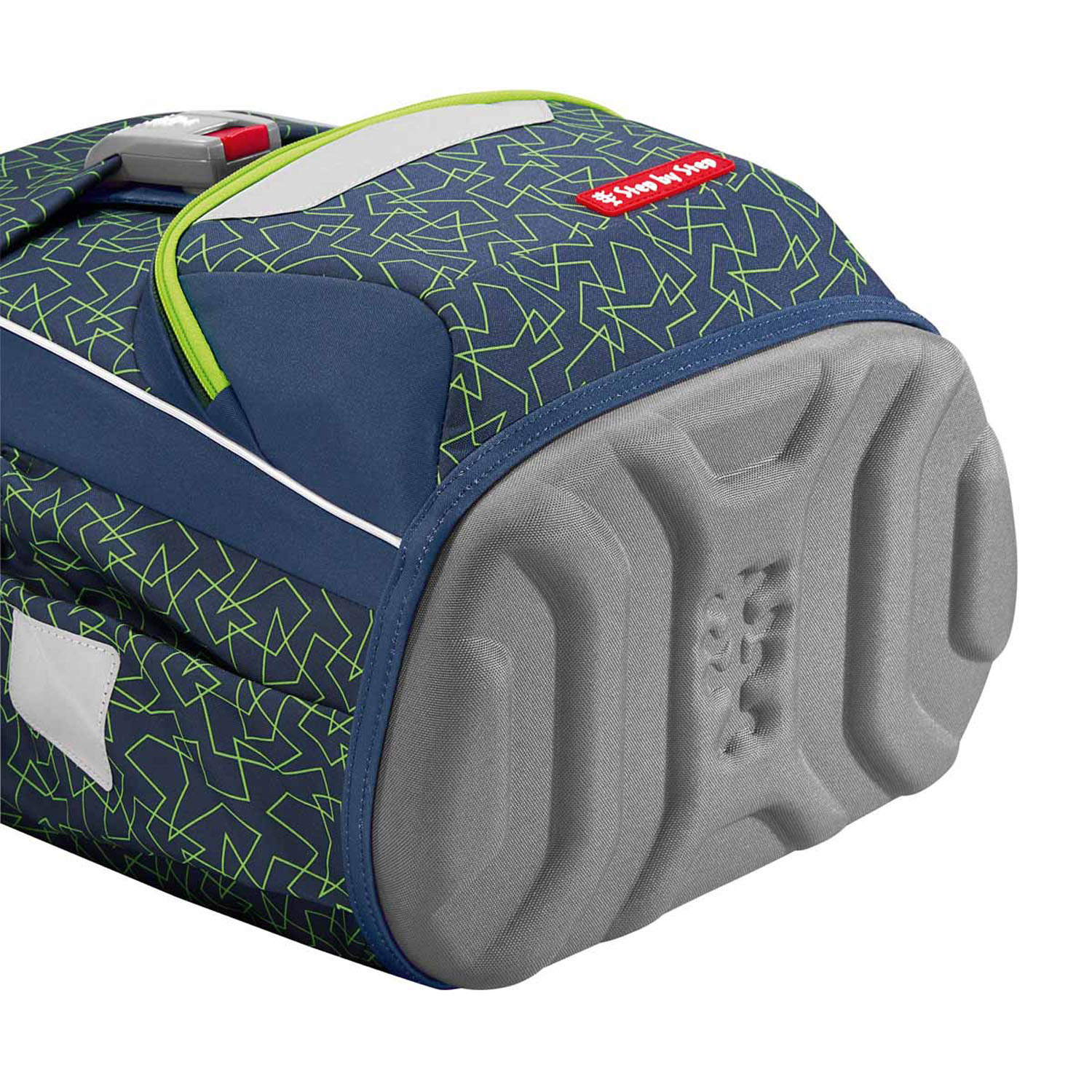 Step by Step BASIS Schulranzen 4-teiliges Set Green Geometric