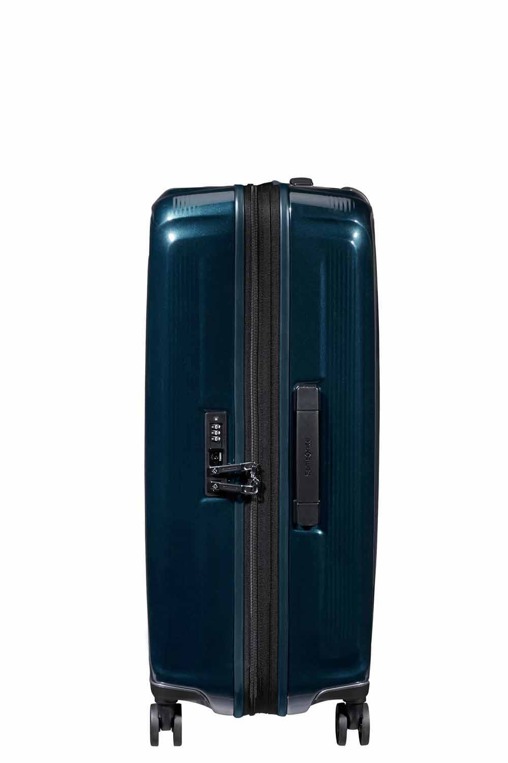 Samsonite Nuon Trolley mit 4 Rollen erweiterbar 69cm + GRATIS HOTELGUTSCHEIN Metallic Dark Blue