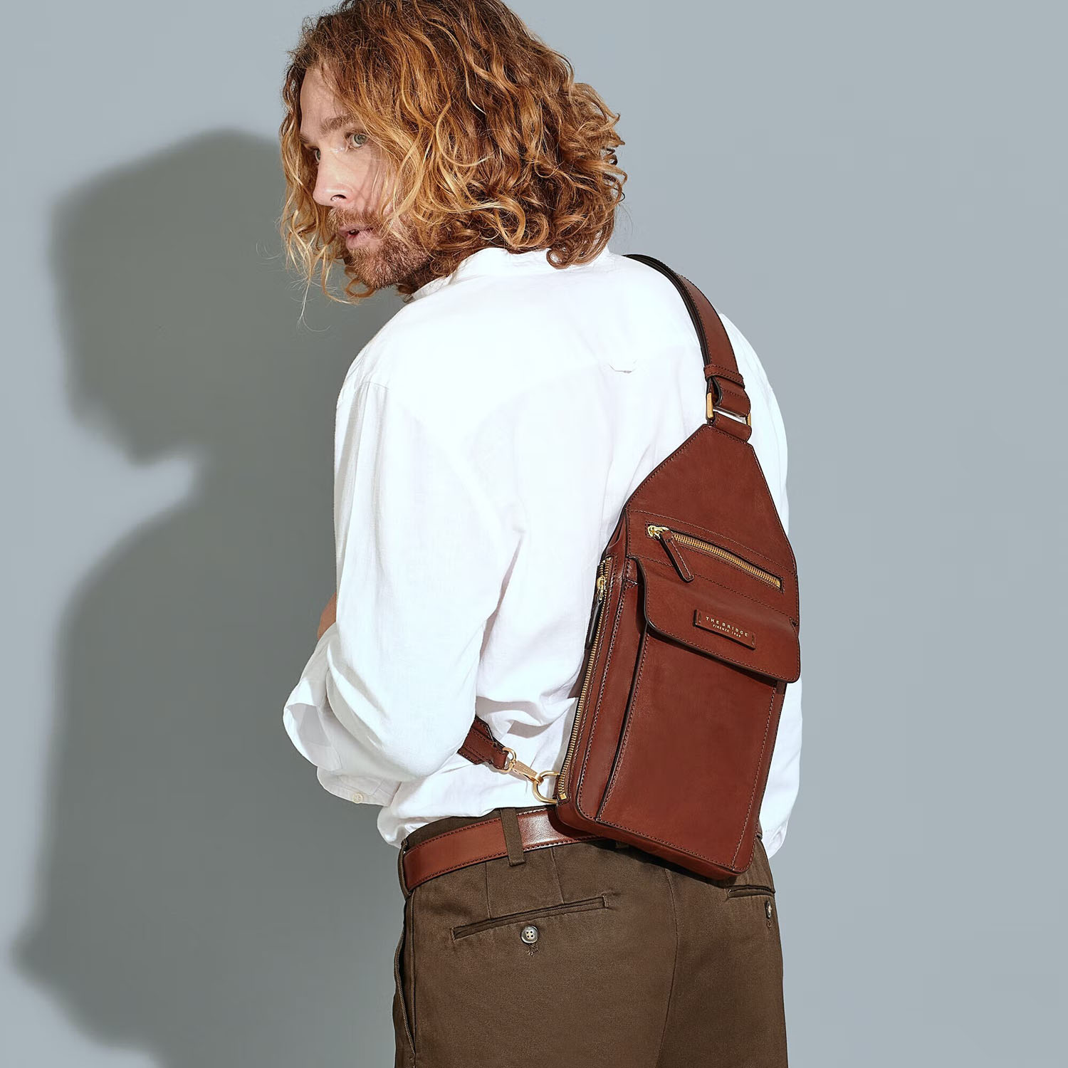 The Bridge Alberto Leder-Umhängetasche Schwarz/Ruthenium The Bridge Alberto Leder-Umhängetasche Schwarz/Ruthenium