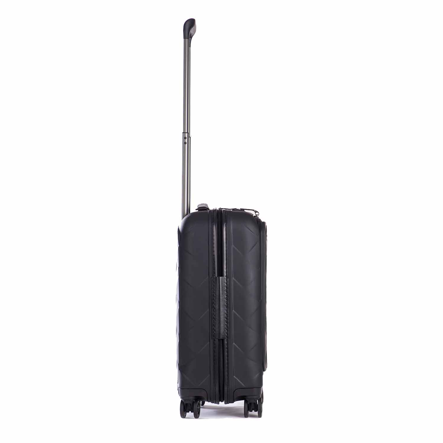 Stratic Leather & More Trolley S mit Vortasche, 4-Rollen Mattblack Stratic Leather & More Trolley S mit Vortasche, 4-Rollen Mattblack