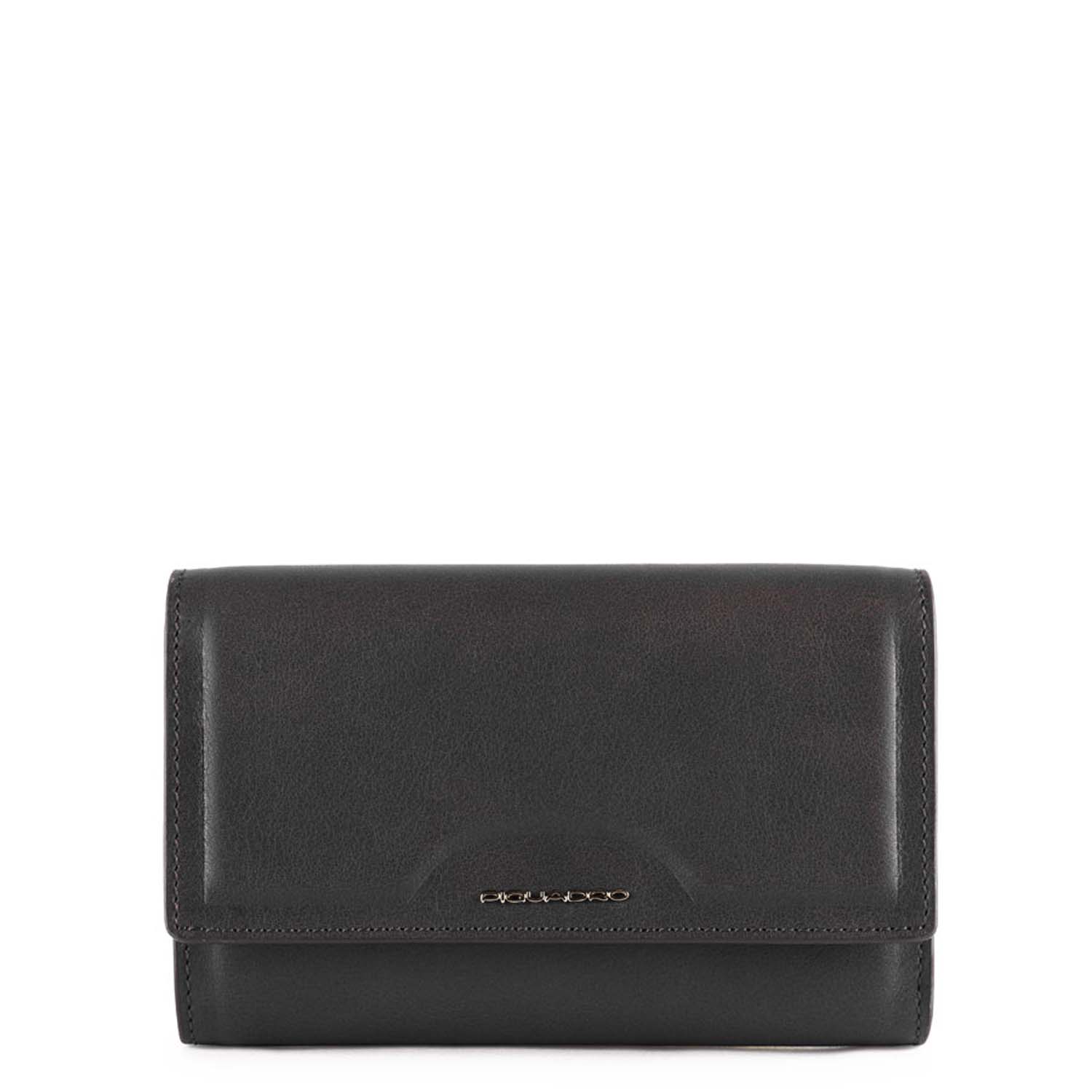 Piquadro Gea Damenbörse mit Kreditkartenfächern, RV-Münzfach Piquadro Gea Damenbörse mit Kreditkartenfächern, RV-Münzfach