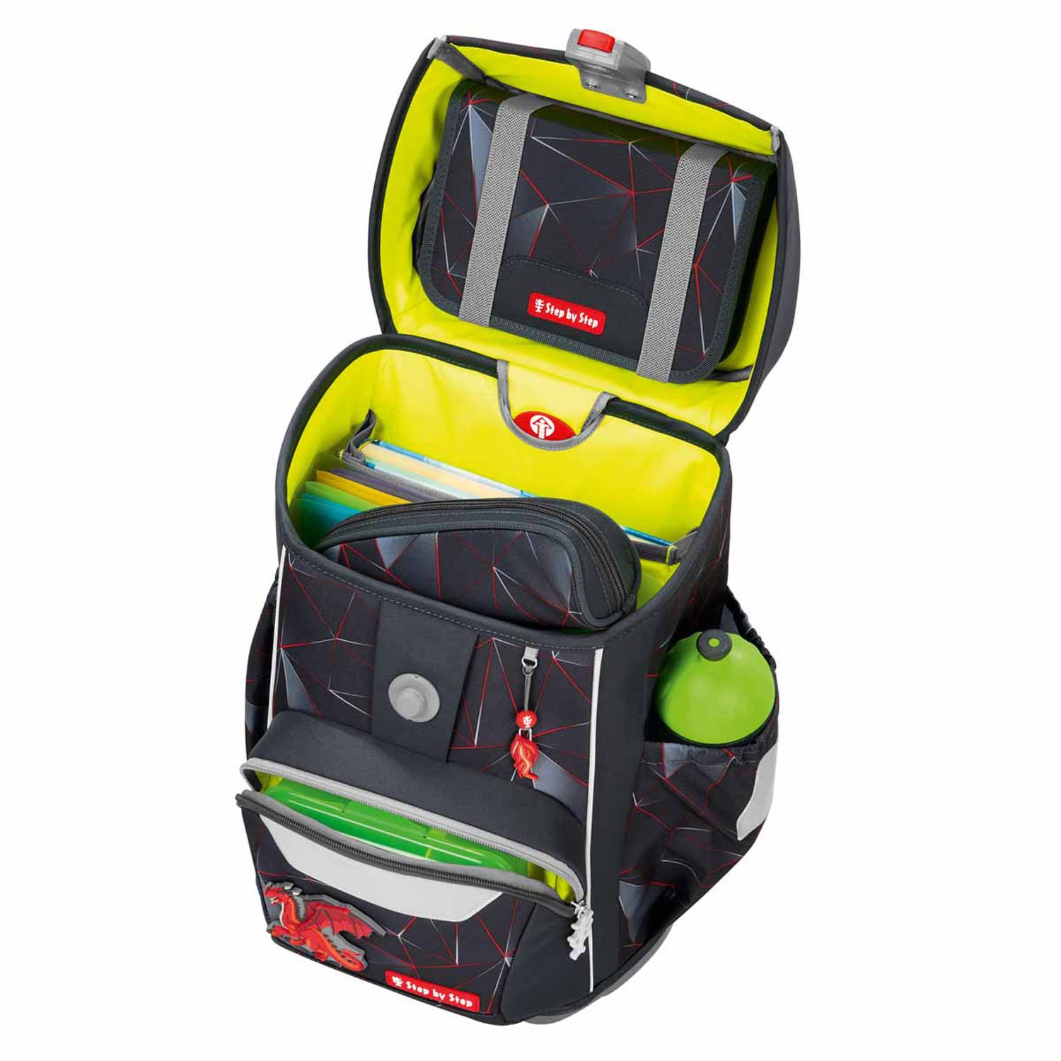 Step by Step GIANT Der große Schulranzen, 5-teiliges Set Dragon Drako Step by Step GIANT Der große Schulranzen, 5-teiliges Set Dragon Drako