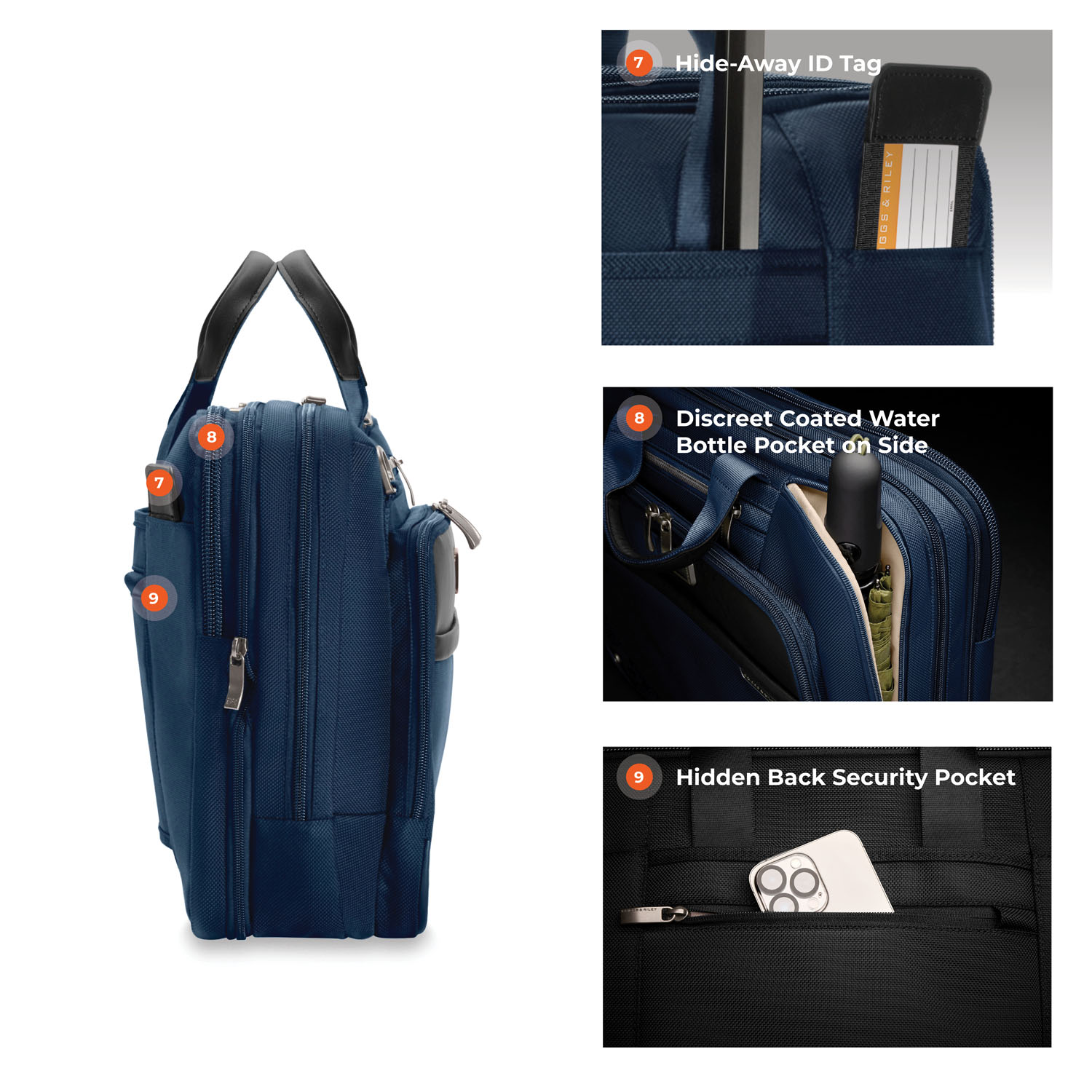 Briggs & Riley Business 2.0 Medium Expandable Brief Navy Briggs & Riley Business 2.0 Medium Expandable Brief Navy