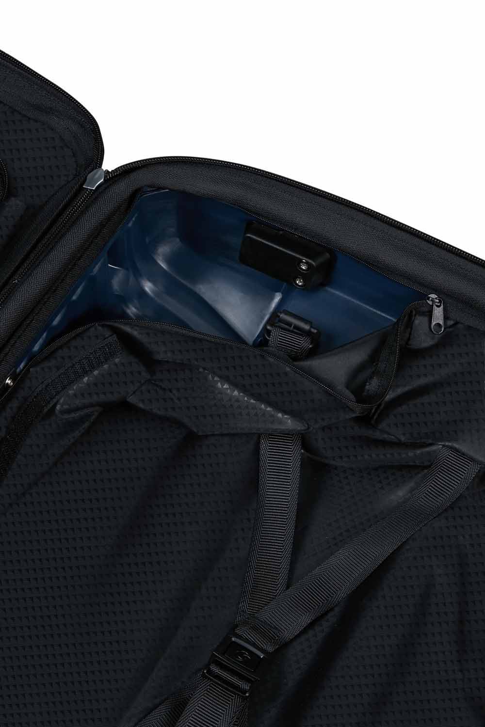 Samsonite Upscape Trolley mit 4 Rollen erweiterbar 81cm + GRATIS HOTELGUTSCHEIN Blue Nights