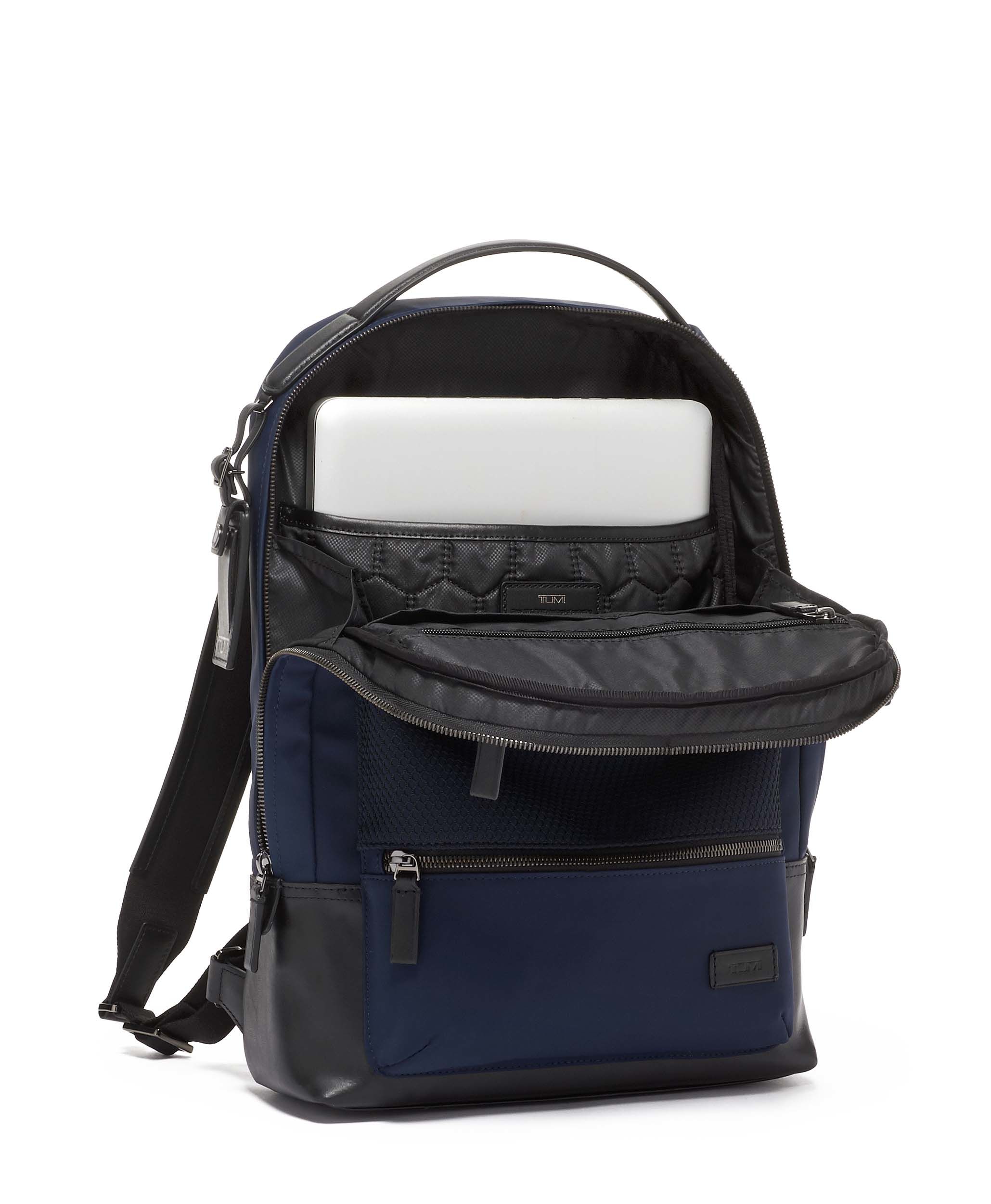 Tumi Harrison Nylon Bates Rucksack Navy Mesh