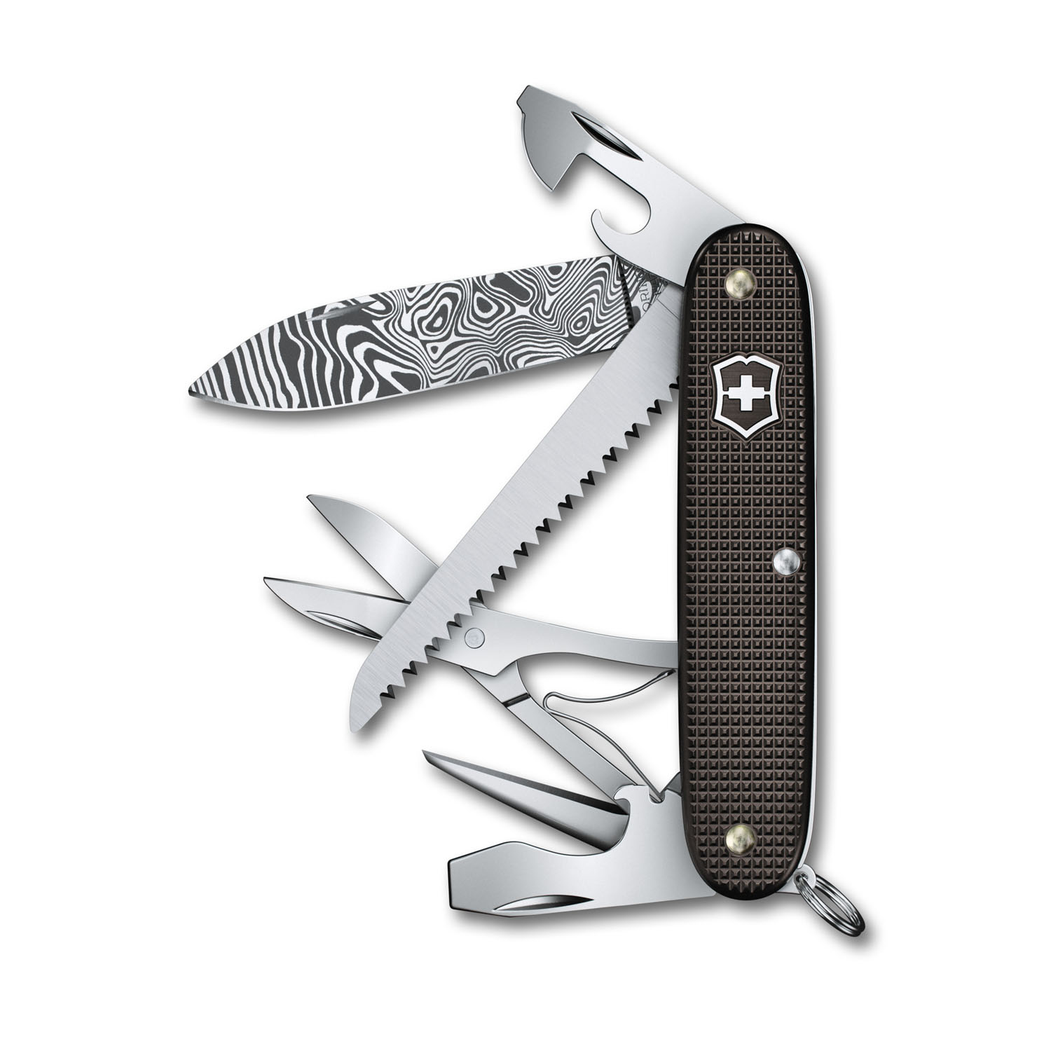 Victorinox Farmer X Alox Damast Limited Edition 2024 Dunkelbraun