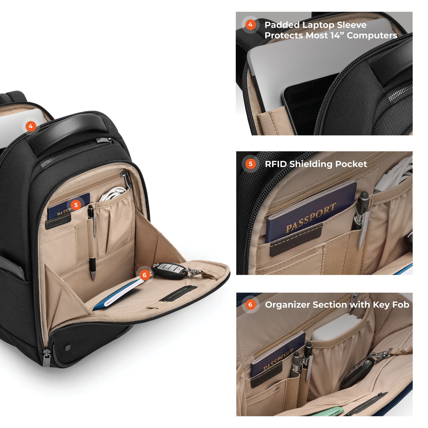 Briggs & Riley Business 2.0 Slim Backpack Black Briggs & Riley Business 2.0 Slim Backpack Black