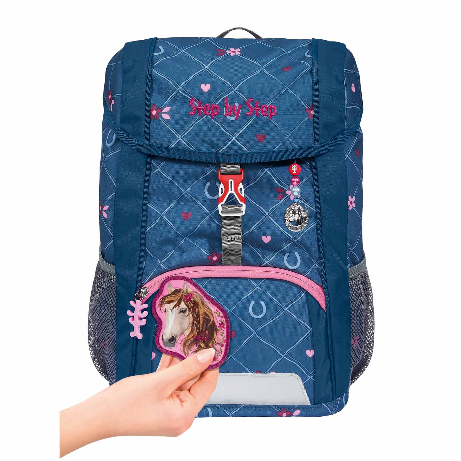 Step by Step Kinderrucksack KID Rucksack-Set, 3-teilig inkl. Sitzkissen Horse Lima