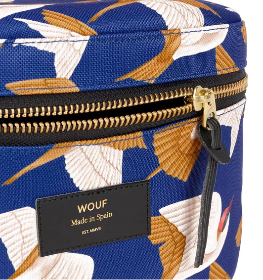 Wouf Accessories XL Beauty Bag Recycled Collection Blue Birds