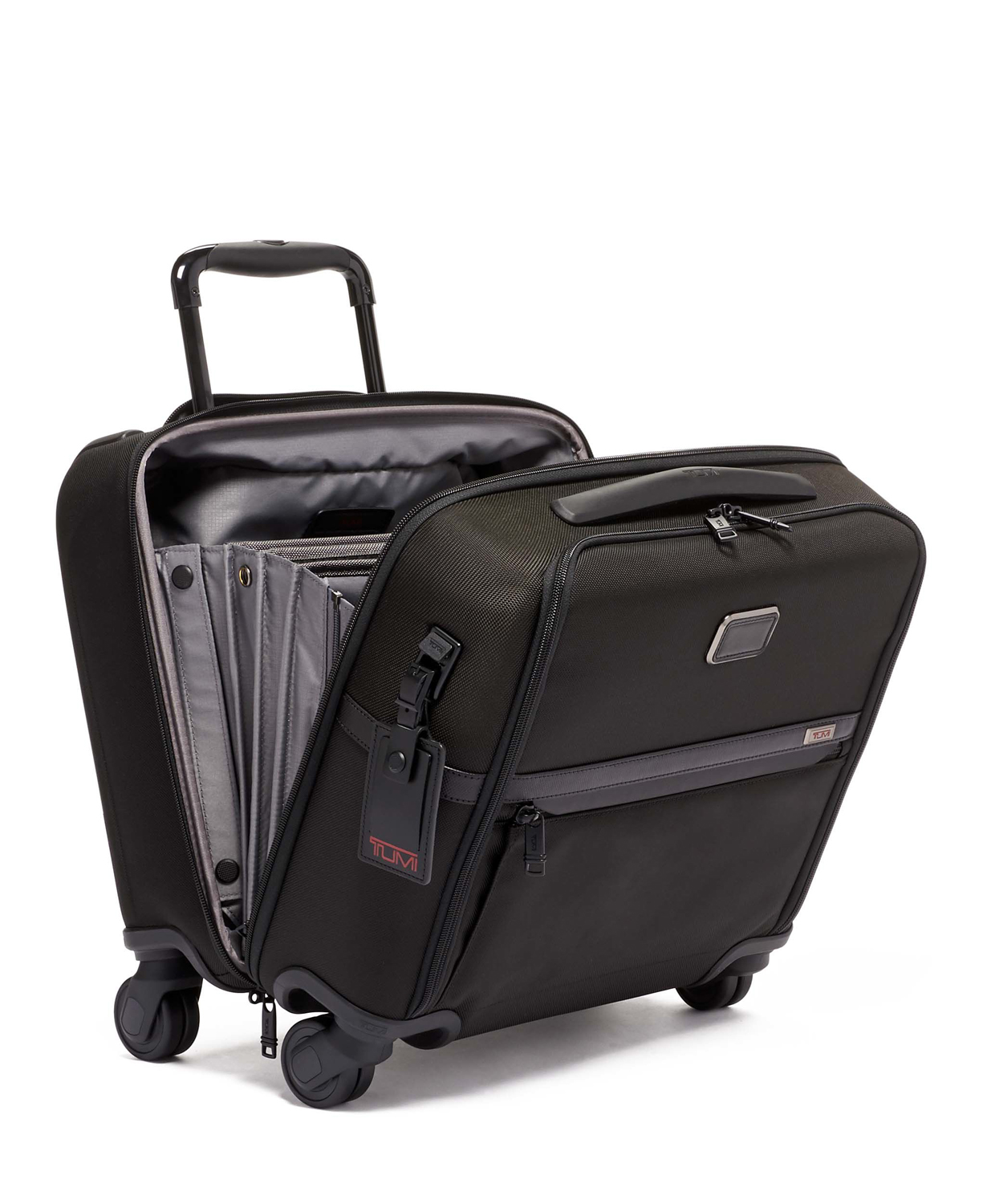 Tumi Alpha 3 Kompakte Aktentasche 4 Rollen + GRATIS HOTELGUTSCHEIN black