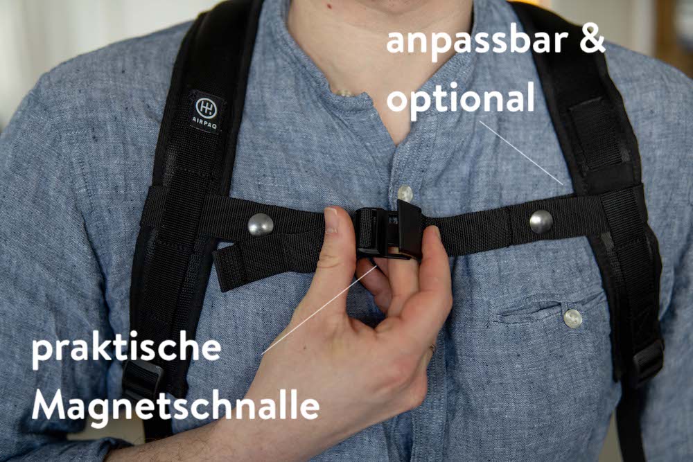 Airpaq Accessoires Brustgurt Schwarz Airpaq Accessoires Brustgurt Schwarz