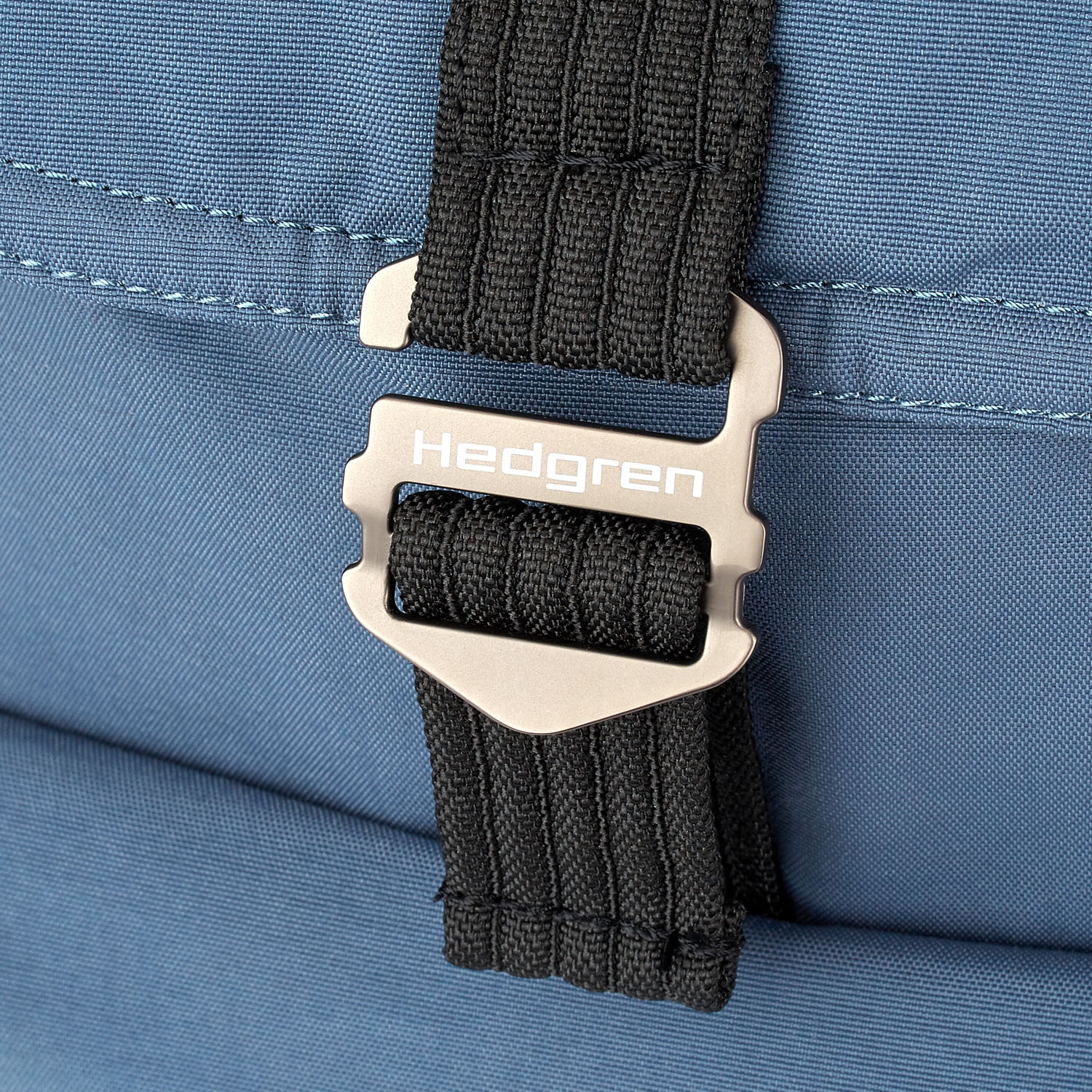 Hedgren Great American Heritage CRUSADE Drawstring Backpack RFID Denim Blue