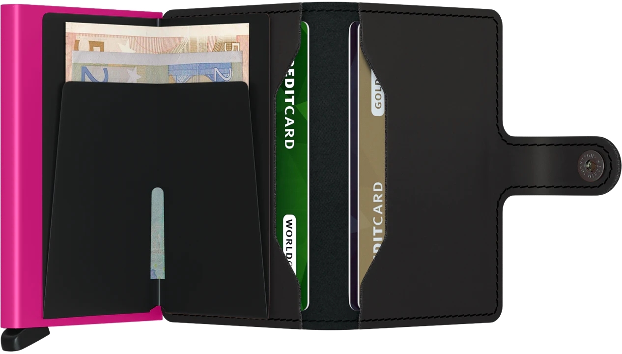 Secrid Miniwallet Matte MM-Black & Fuchsia