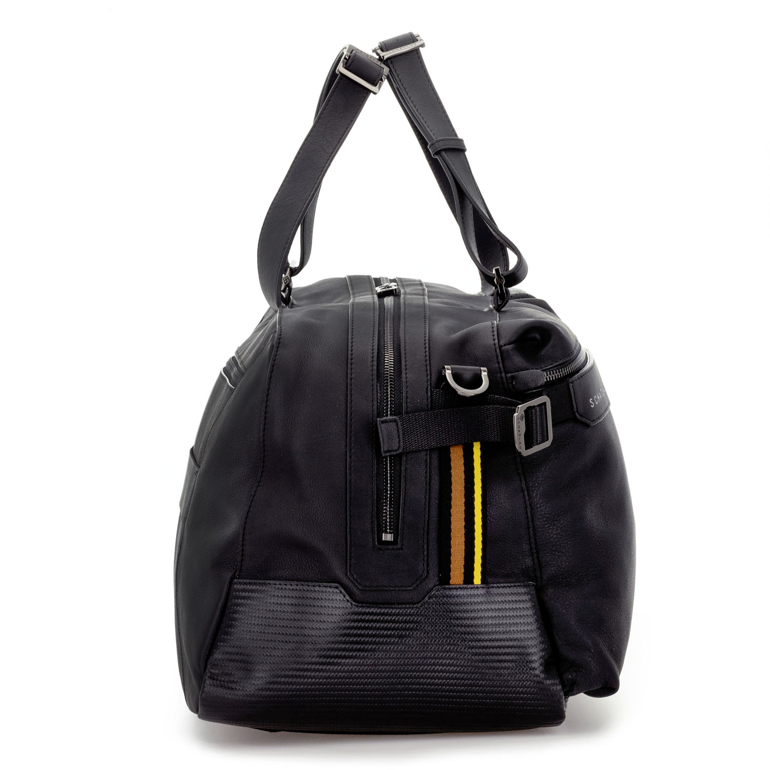 SCHARLAU Slackline MERAYO Leder-Reisetasche Black