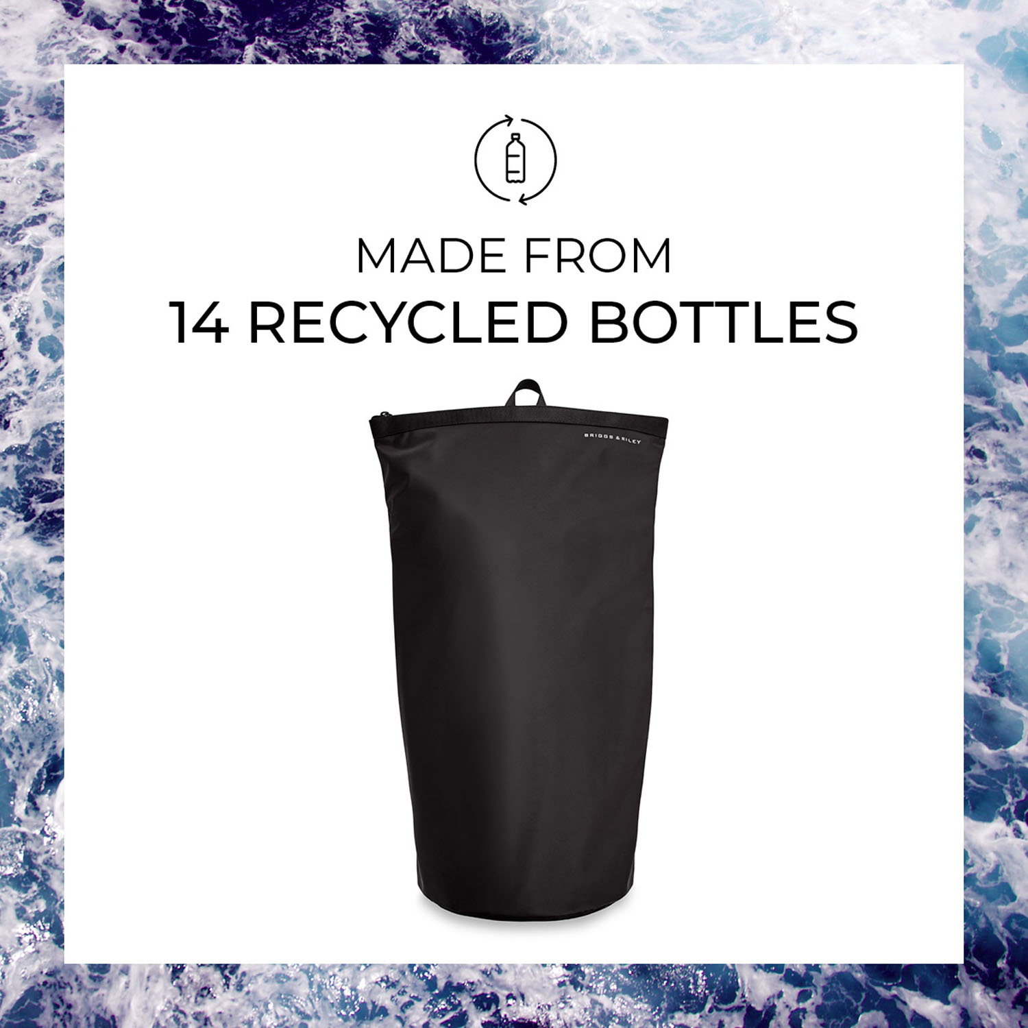 Briggs & Riley Travel Essentials Zippered Laundry Bag Black