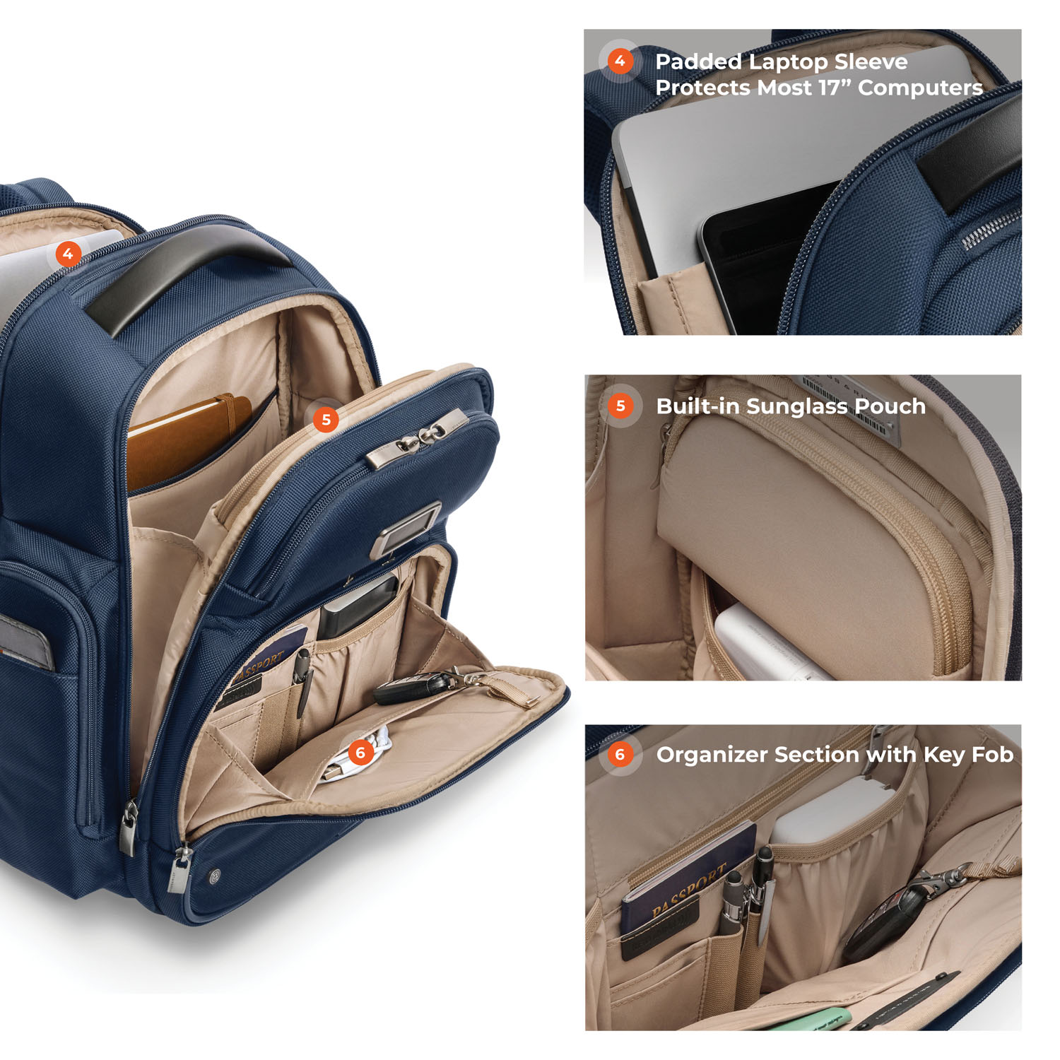 Briggs & Riley Business 2.0 Large Cargo Backpack Navy Briggs & Riley Business 2.0 Large Cargo Backpack Navy