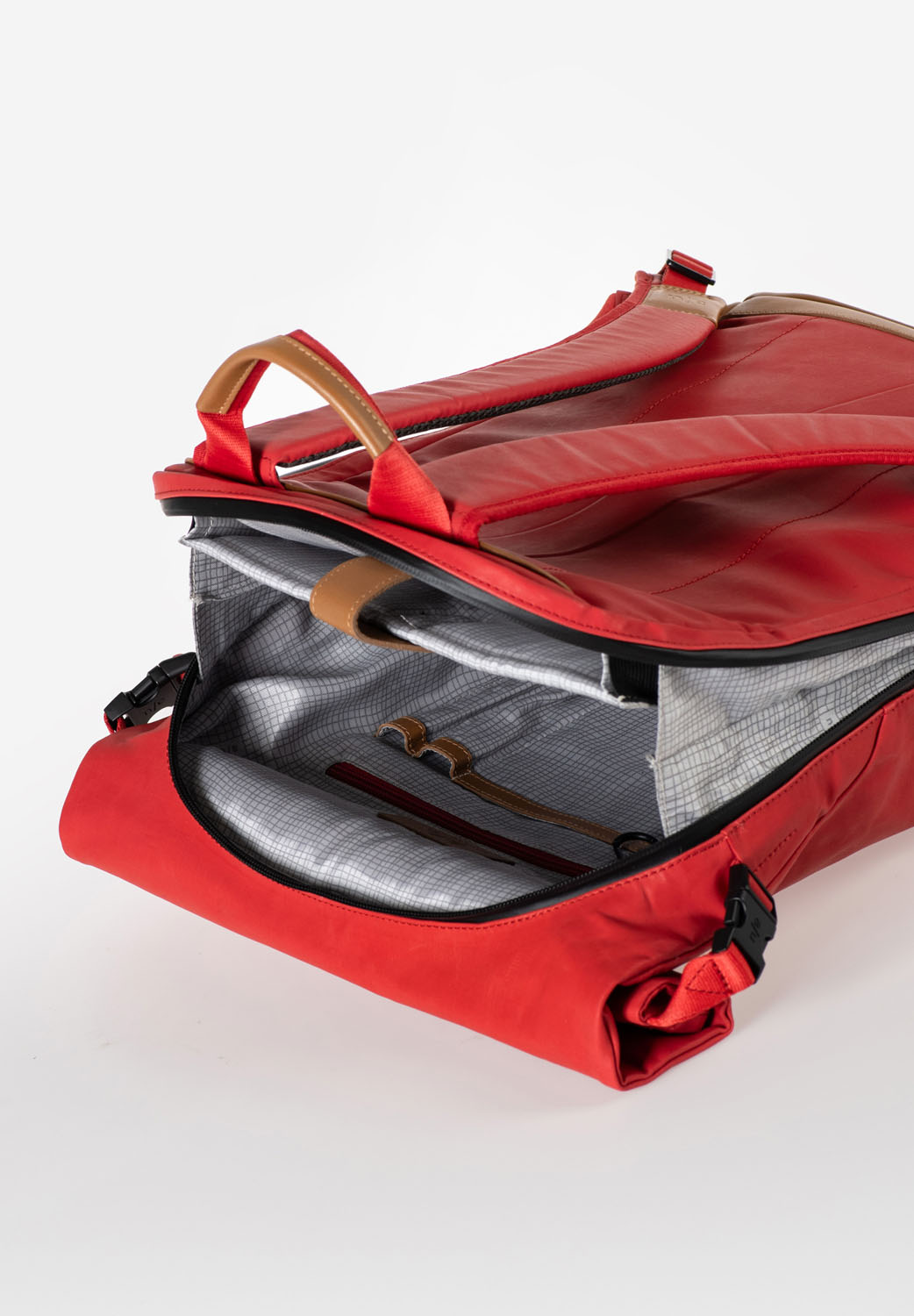 aunts & uncles Japan Fukui Rolltop Rucksack mit 15" Notebookfach goji berry aunts & uncles Japan Fukui Rolltop Rucksack mit 15" Notebookfach goji berry