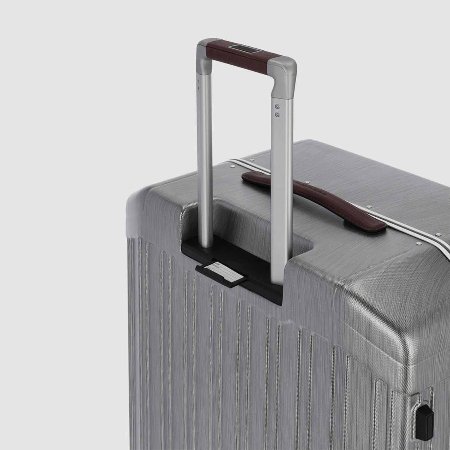 Piquadro PQLM Großer Hartschalentrolley Schwarz/Leder Piquadro PQLM Großer Hartschalentrolley Schwarz/Leder