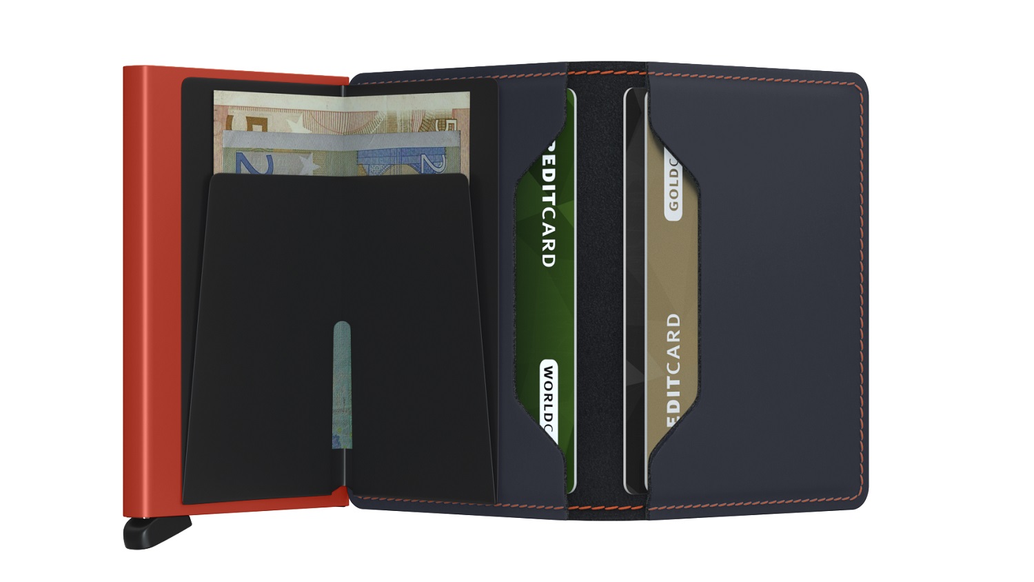 Secrid Slimwallet Matte SM-Night Blue & Orange