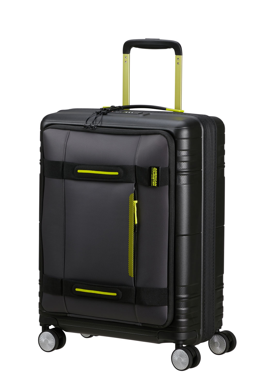 American Tourister HELLO CABIN Spinner 55/20 Exp COATED Black/Lime