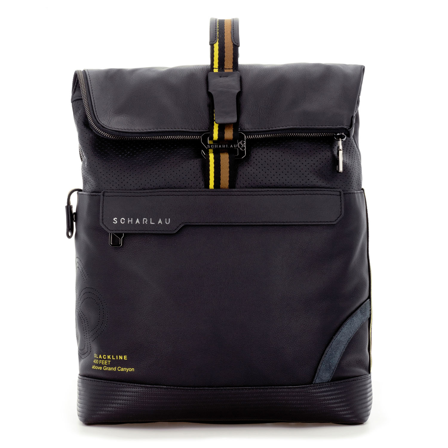 SCHARLAU Slackline SPELTERINI Leder Rucksack für 15,6" Laptopfach SCHARLAU Slackline SPELTERINI Leder Rucksack für 15,6" Laptopfach