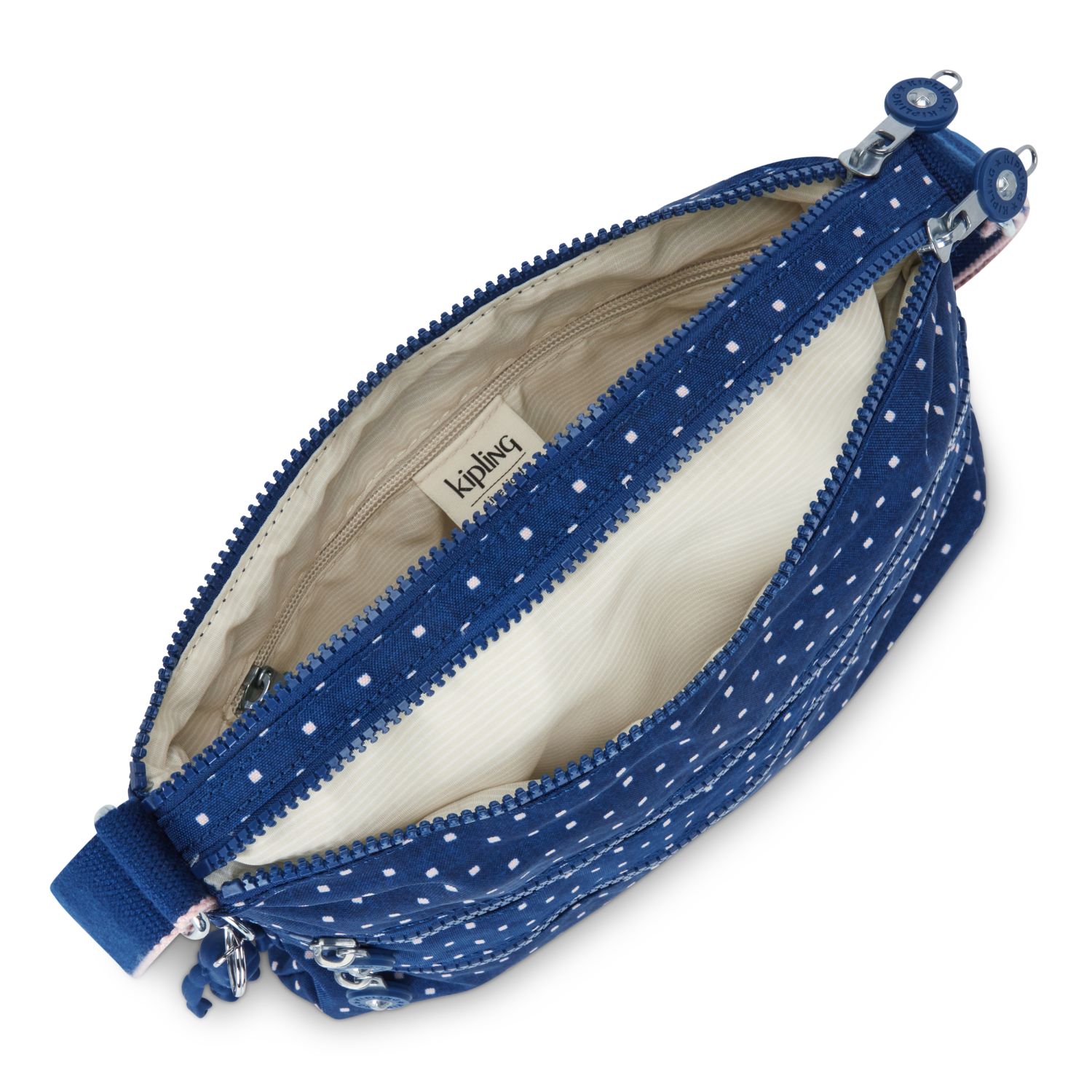 Kipling ALVAR Mittelgroße Schultertasche Soft Dot Blue