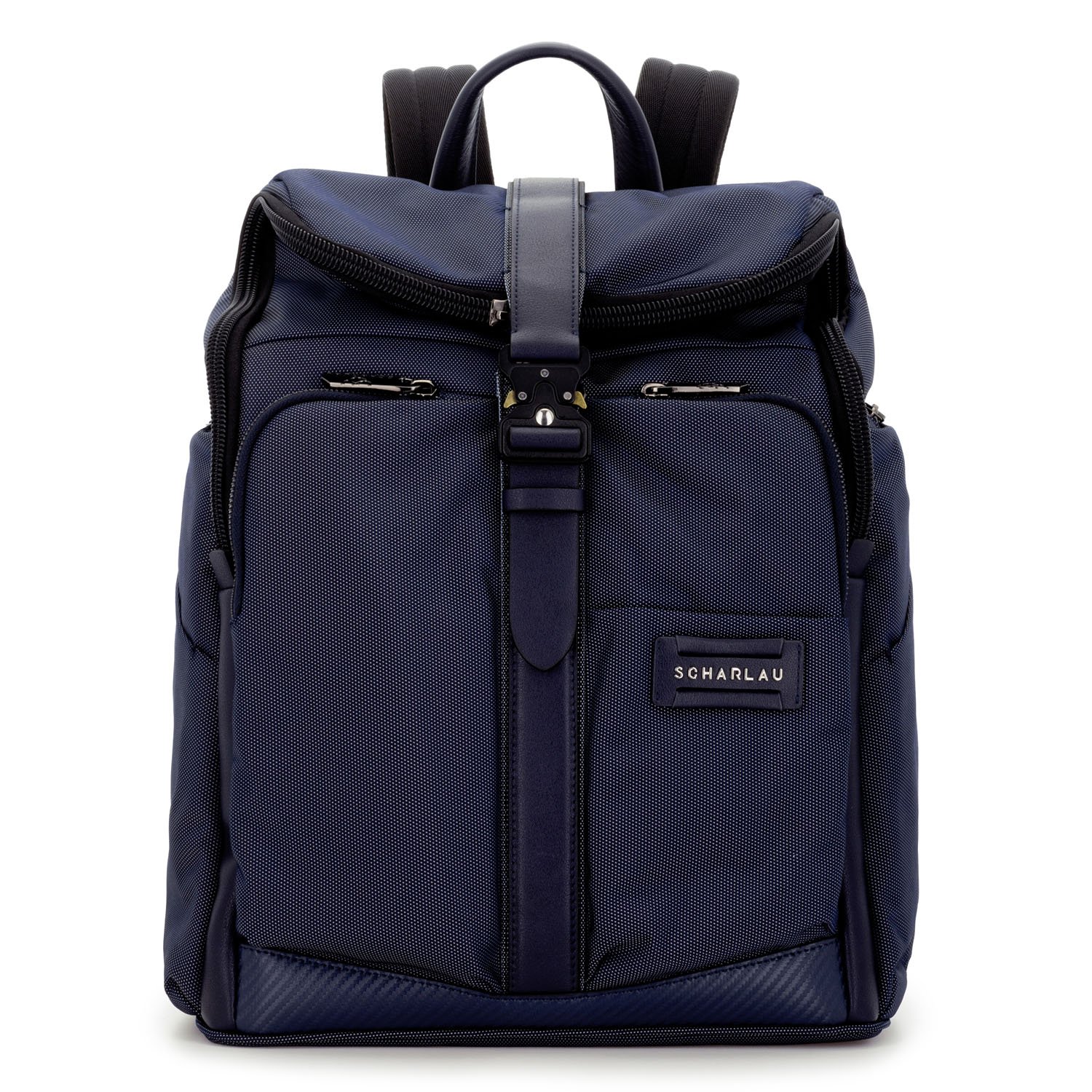 SCHARLAU First Class Vin Fiz Flyer Backpack mit 15,6" Laptopfach Navy Blue