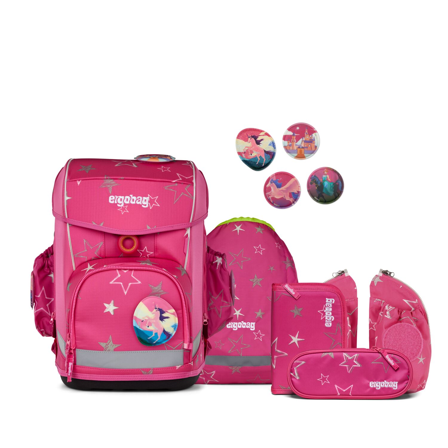 ergobag cubo light 6-teiliges Schulrucksack-Set 2025 SternzauBär