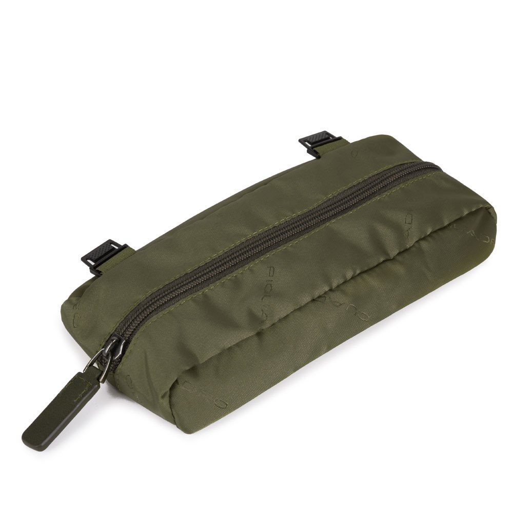 Piquadro Macbeth Laptoprucksack 14" aus Leder und mit recyceltem Stoff Olivgrün Piquadro Macbeth Laptoprucksack 14" aus Leder und mit recyceltem Stoff Olivgrün