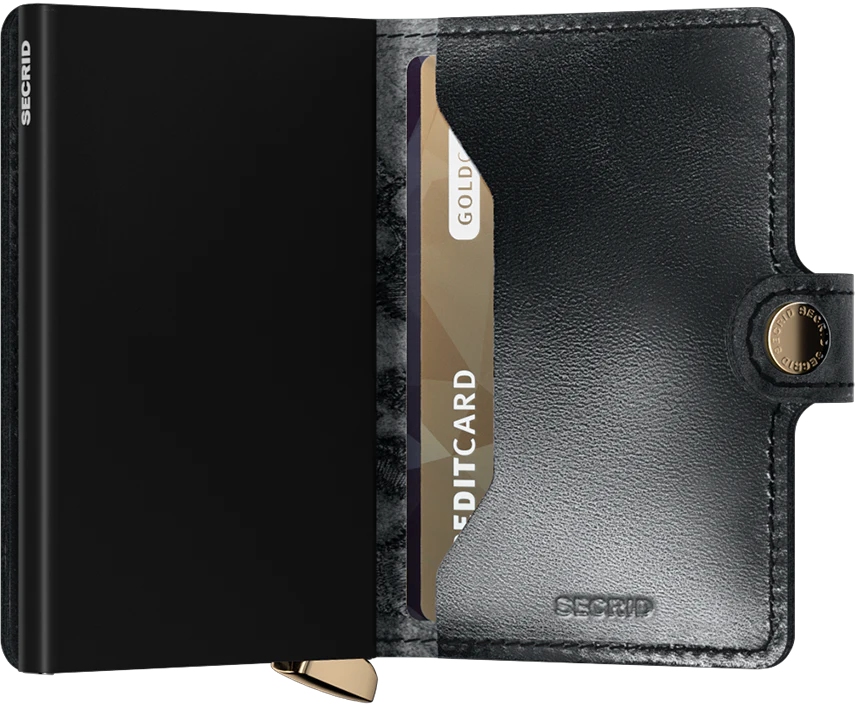 Secrid Miniwallet Premium Stitch Floral MSt-Black Secrid Miniwallet Premium Stitch Floral MSt-Black