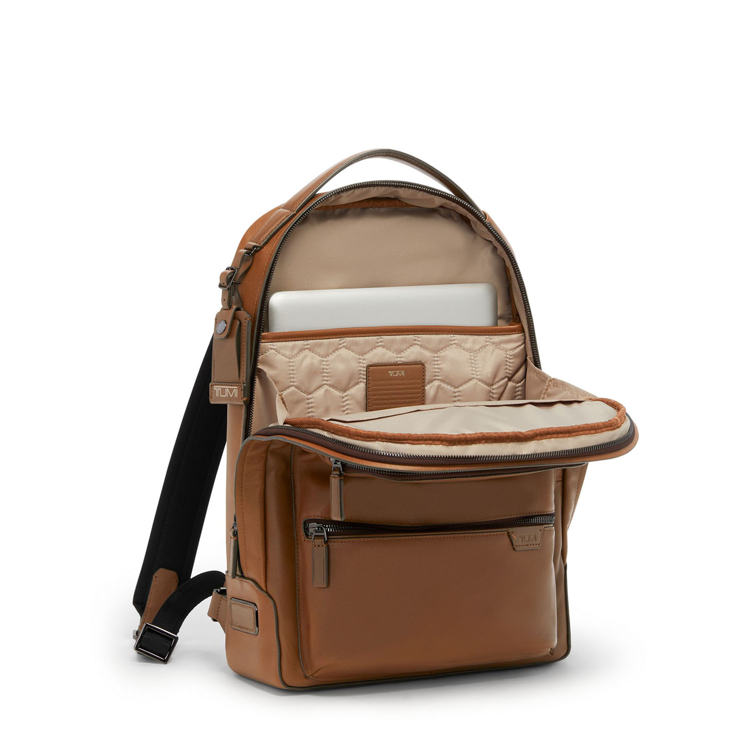 Tumi Harrison Bradner Leder-Rucksack mit Laptopfach 14" + GRATIS HOTELGUTSCHEIN Cognac Tumi Harrison Bradner Leder-Rucksack mit Laptopfach 14" + GRATIS HOTELGUTSCHEIN Cognac
