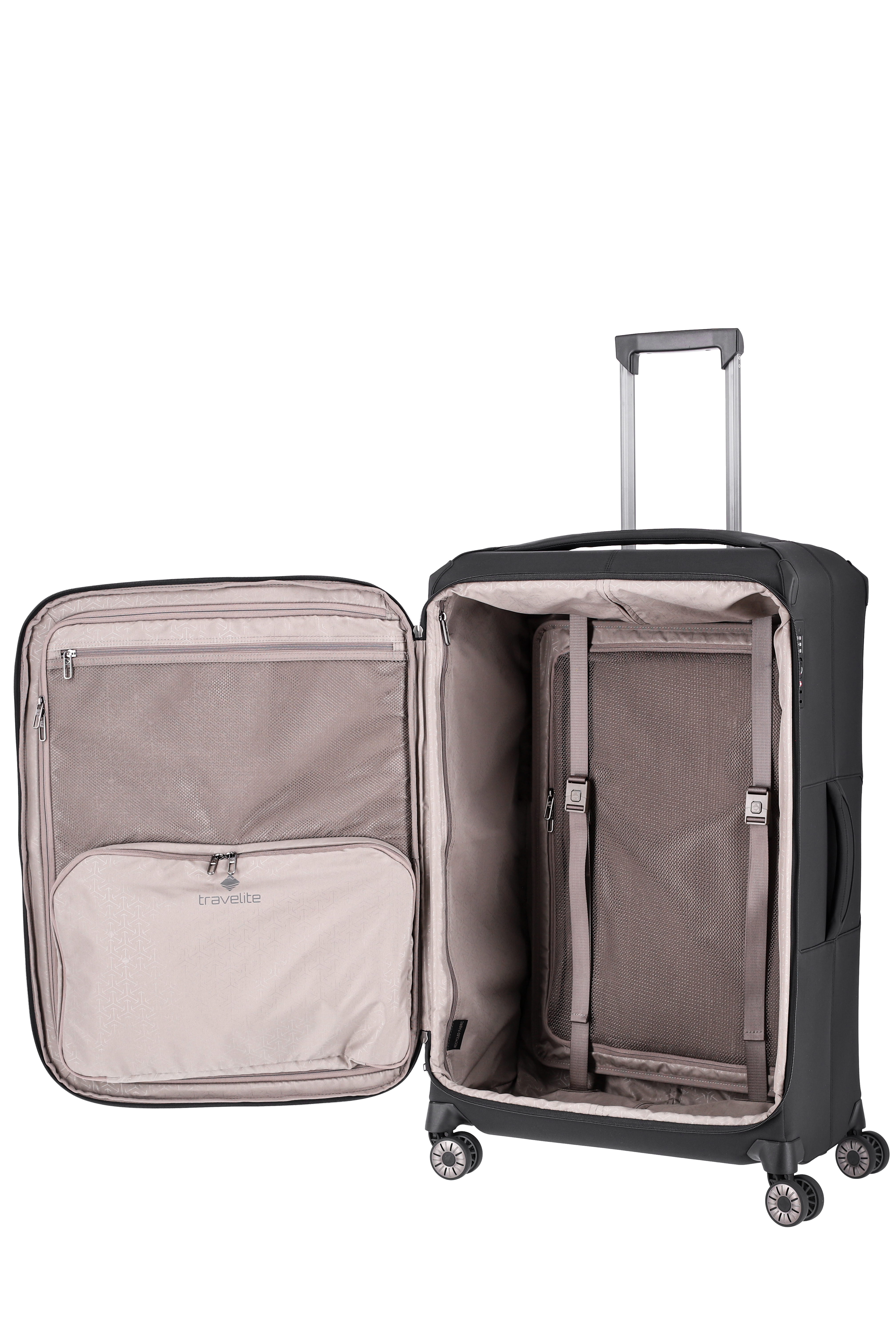 Travelite PRIIMA Trolley L 4-Rollen, erweiterbar Schwarz Travelite PRIIMA Trolley L 4-Rollen, erweiterbar Schwarz