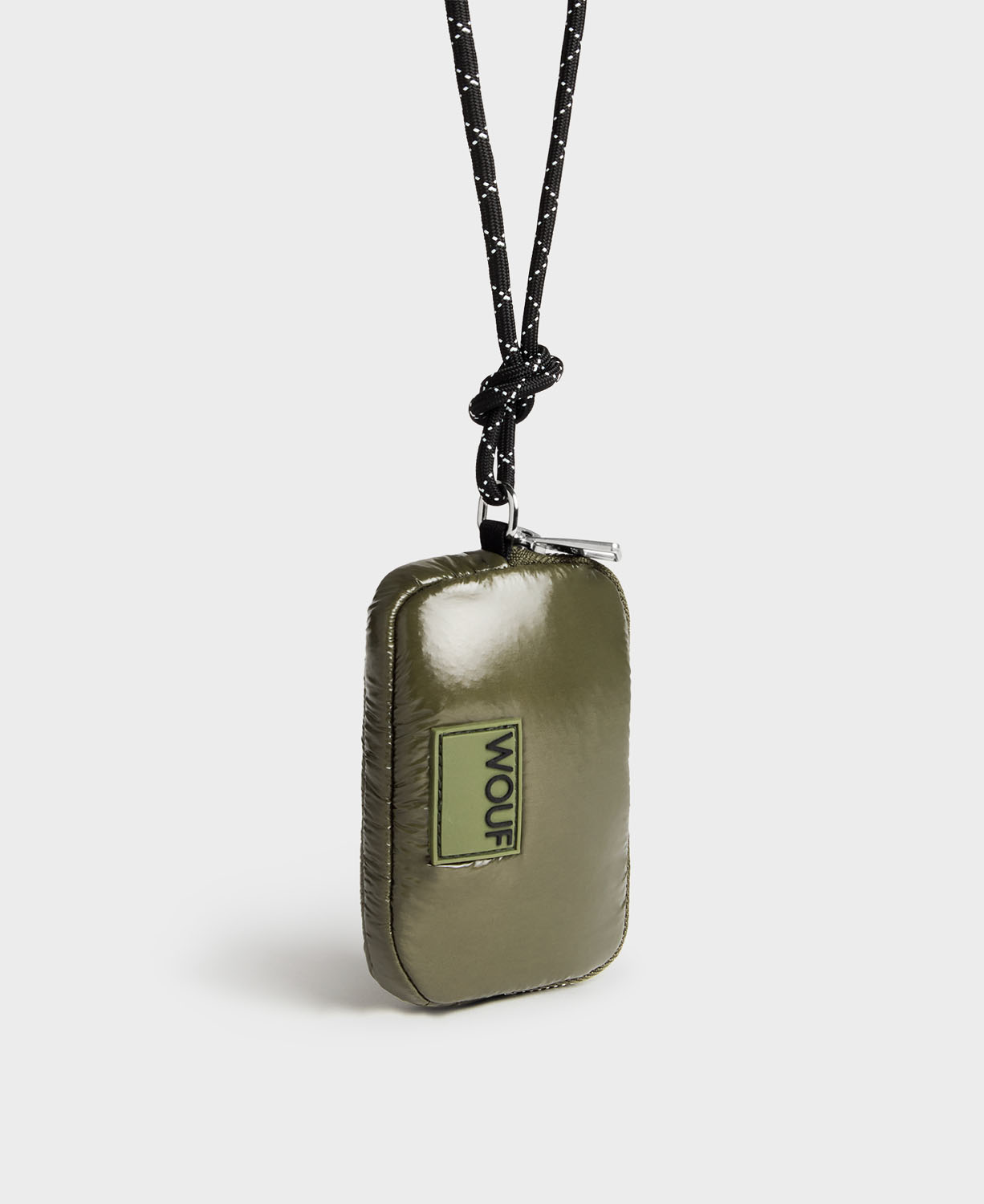 Wouf Quilted Collection Crossbody Coin Purse -Glossy Cypress