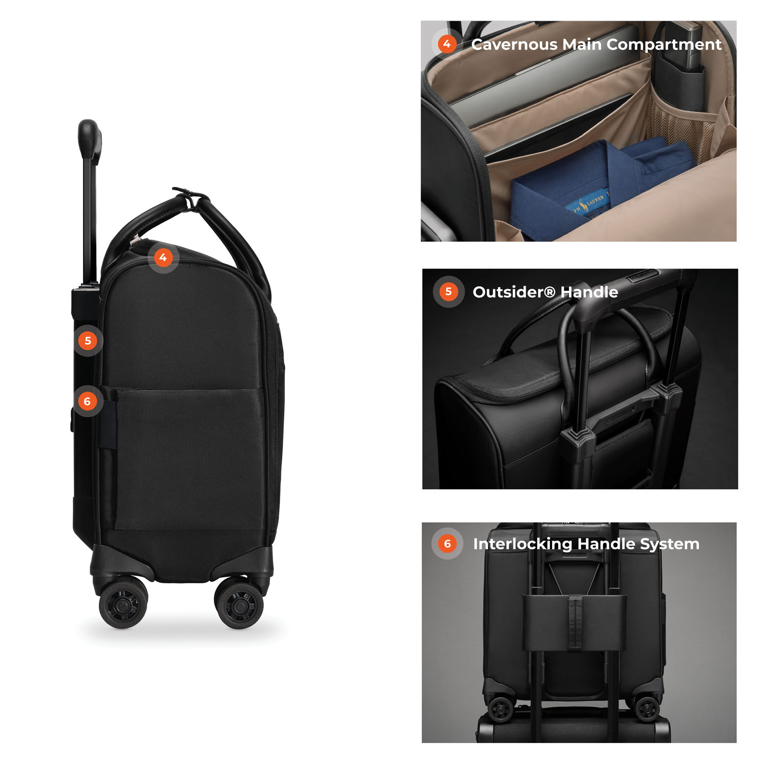 Briggs & Riley Rhapsody Wheeled Cabin Bag Black Briggs & Riley Rhapsody Wheeled Cabin Bag Black