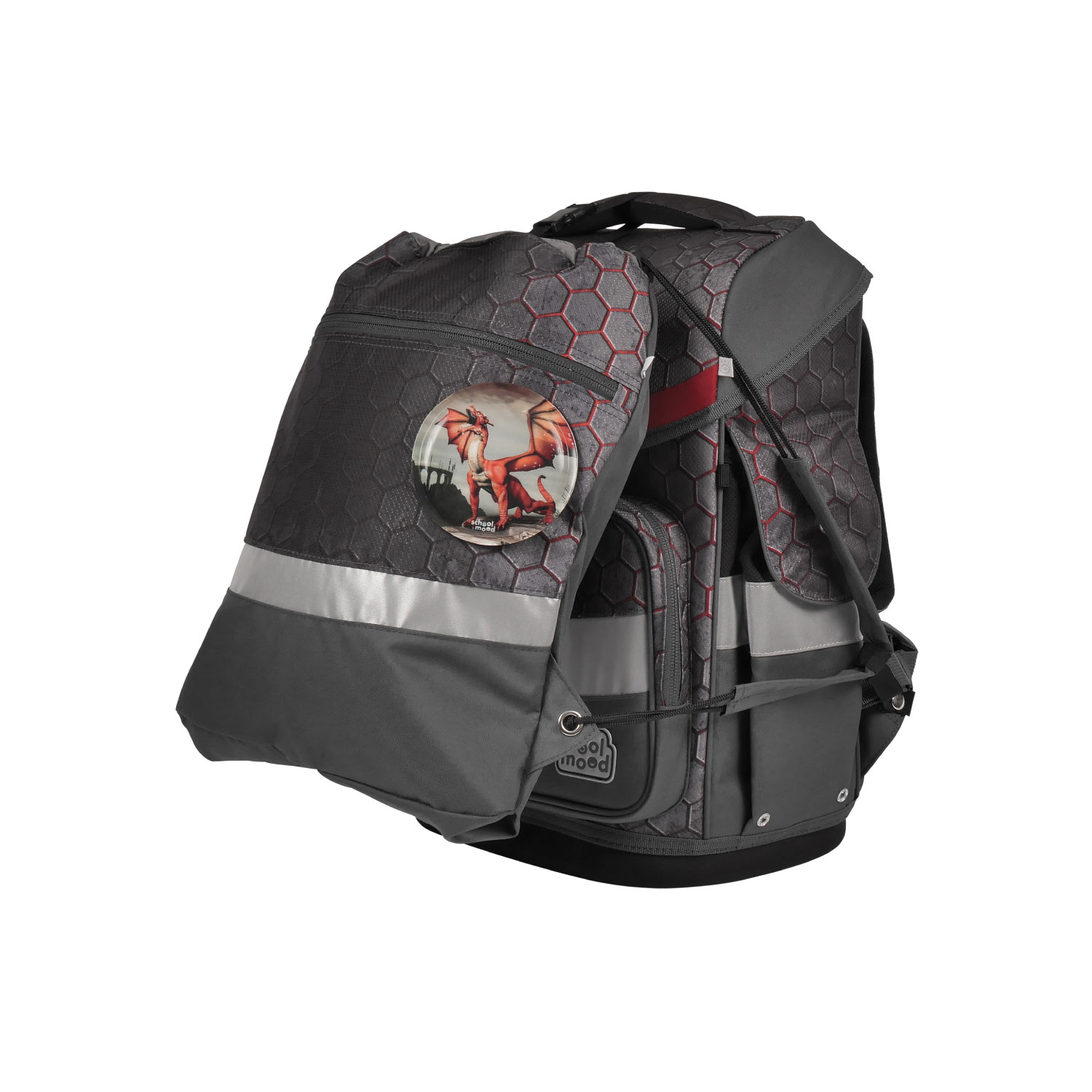 School-Mood Timeless Schulranzenset 7-teilige Mika (Drache) School-Mood Timeless Schulranzenset 7-teilige Mika (Drache)