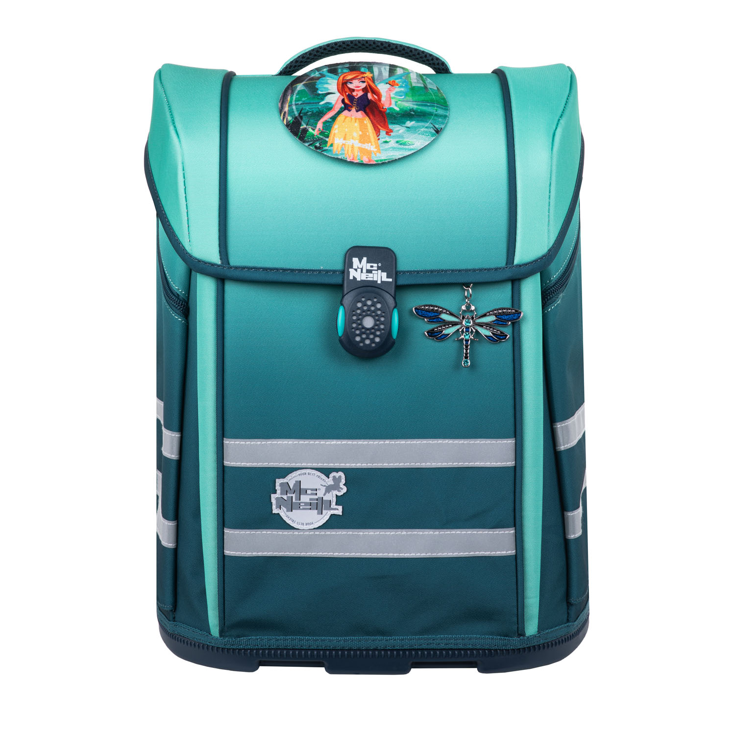 McNeill Perfecto Kollektion 2025 -Schulranzen-Set 5tlg., Gradient Blue Lagoon