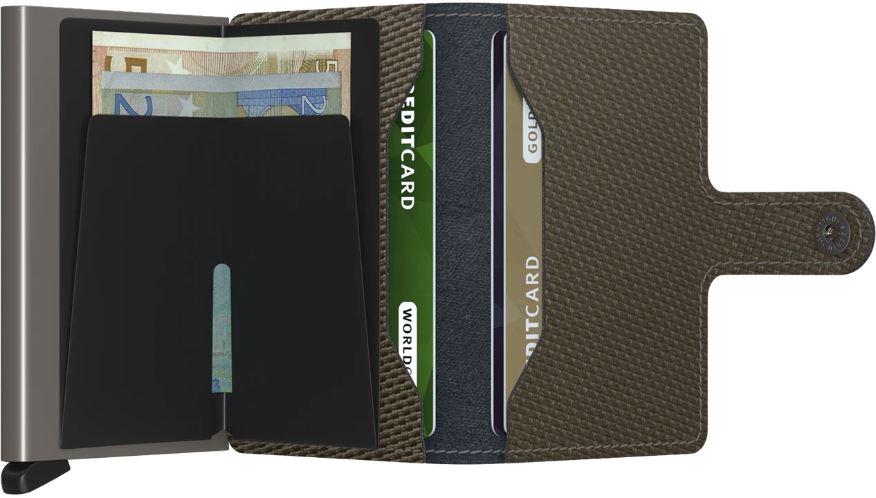 Secrid Miniwallet Carbon MCa-Khaki Secrid Miniwallet Carbon MCa-Khaki
