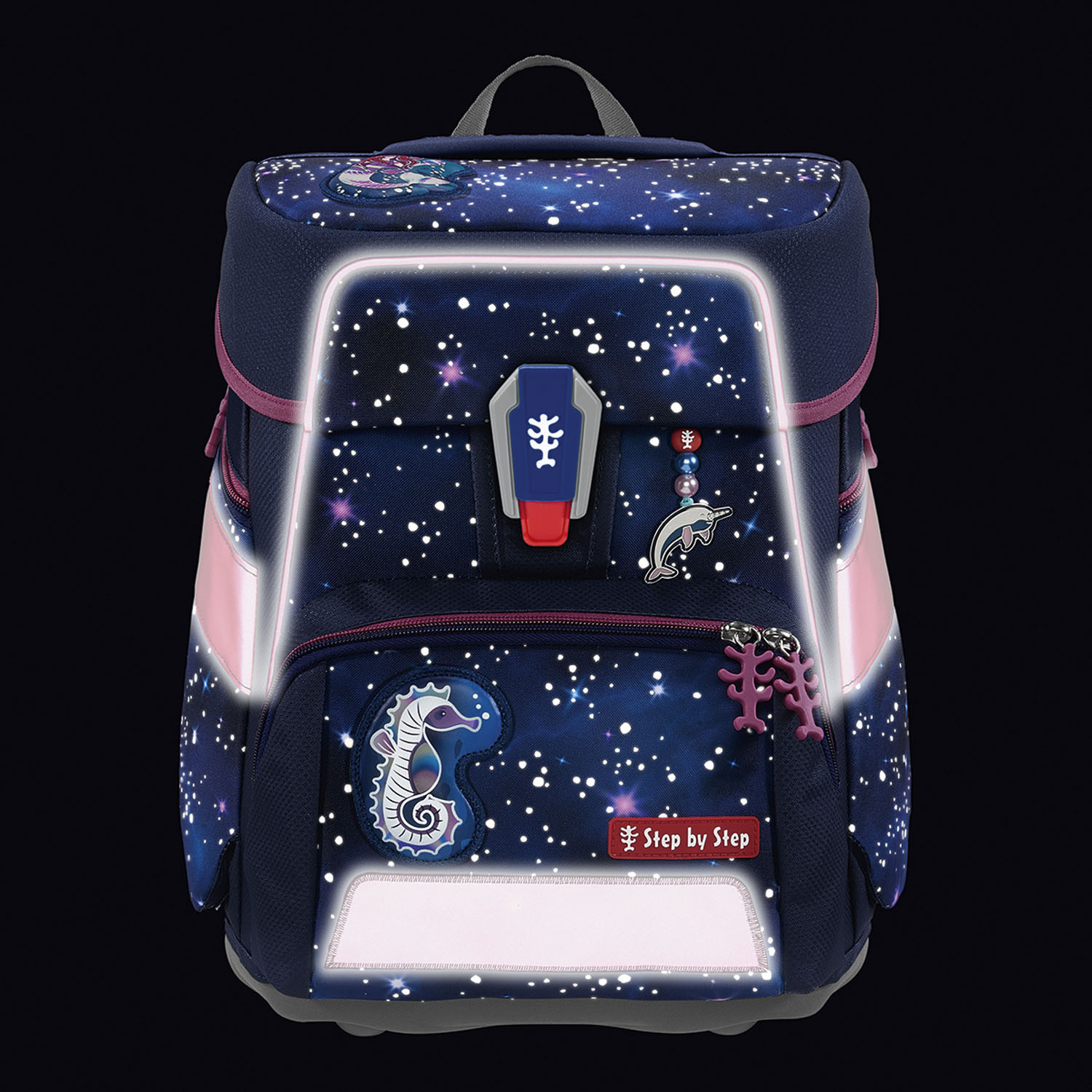 Step by Step SPACE REFLECT Schulranzen-Set, 5-teilig Star Seahorse Zoe Step by Step SPACE REFLECT Schulranzen-Set, 5-teilig Star Seahorse Zoe