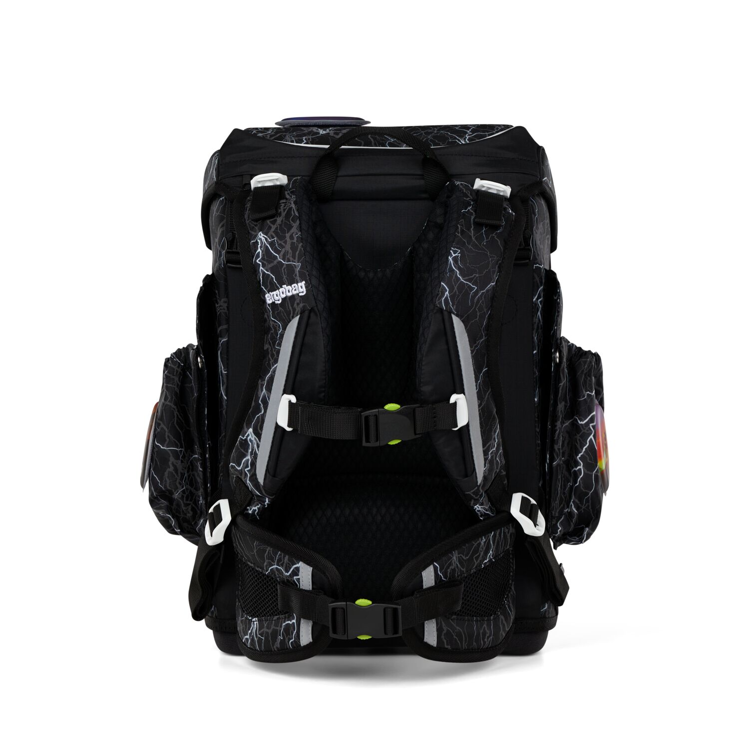 ergobag cubo light REFLEX GLOW 6-teiliges Schulrucksack-Set 2025 Super ReflektBär