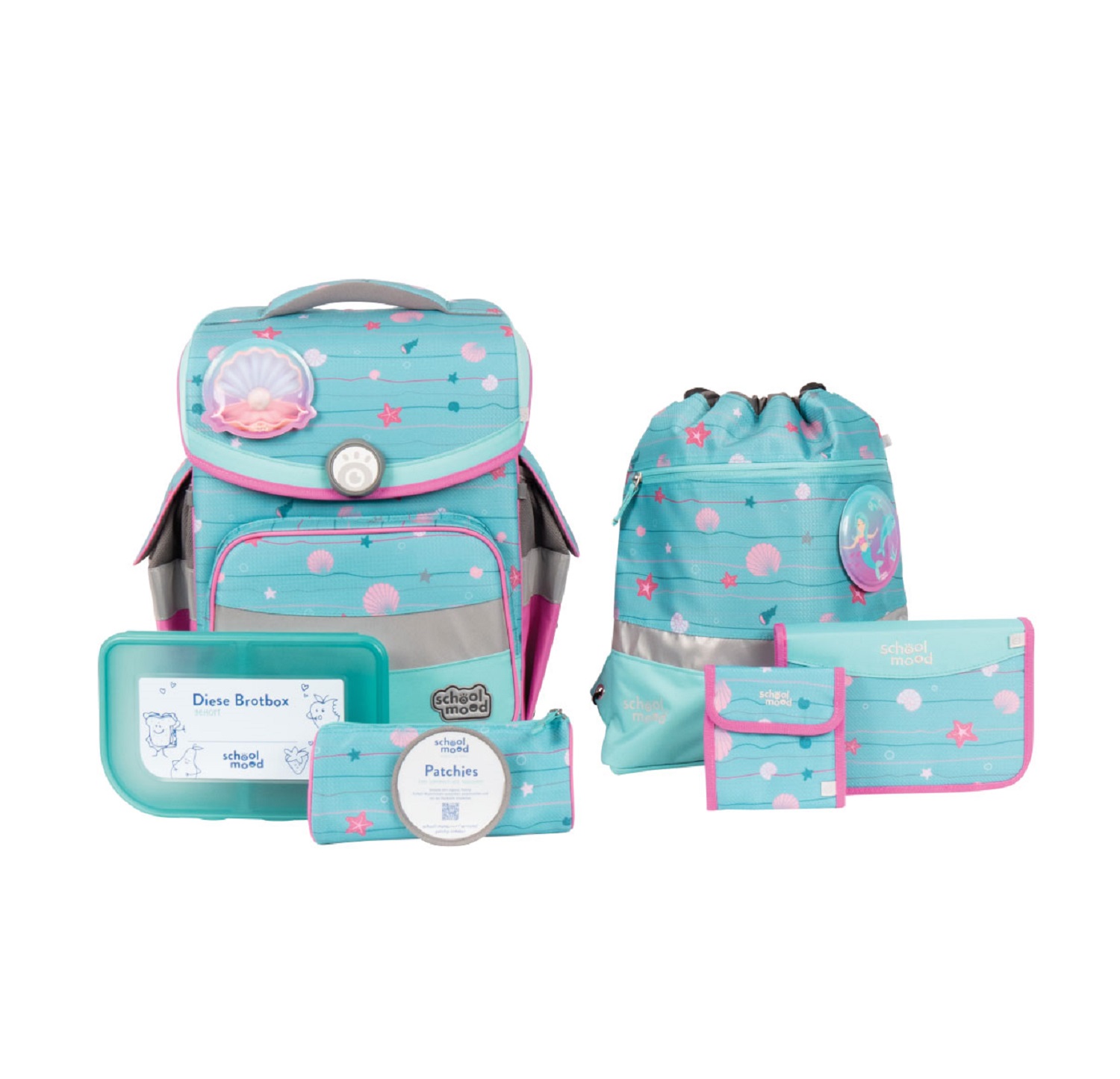 School-Mood Timeless Schulranzenset 7-teilige Lilly (Meerjungfrau) School-Mood Timeless Schulranzenset 7-teilige Lilly (Meerjungfrau)