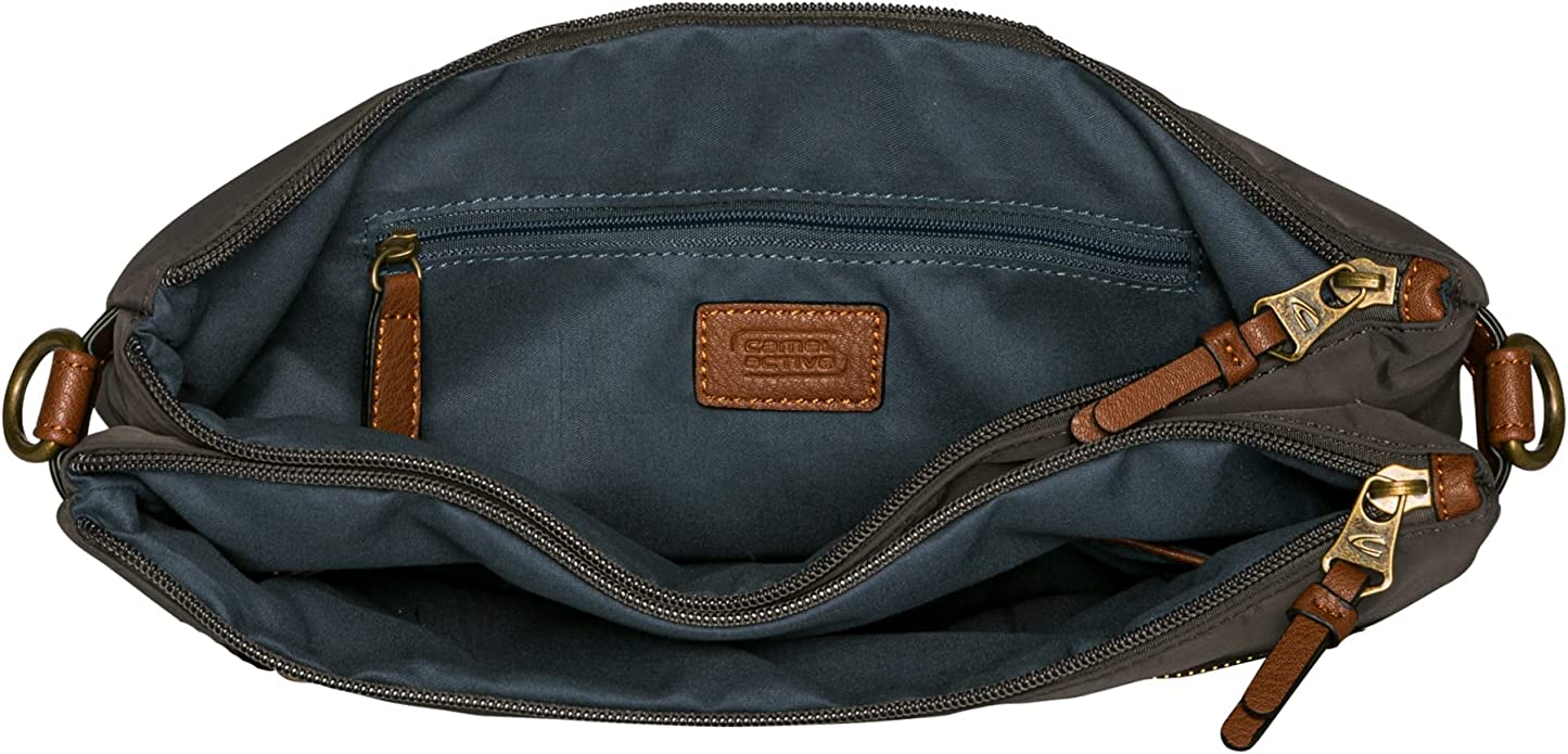 Camel Active BARI Cross Bag mit Reißverschluss M Dunkelgrau