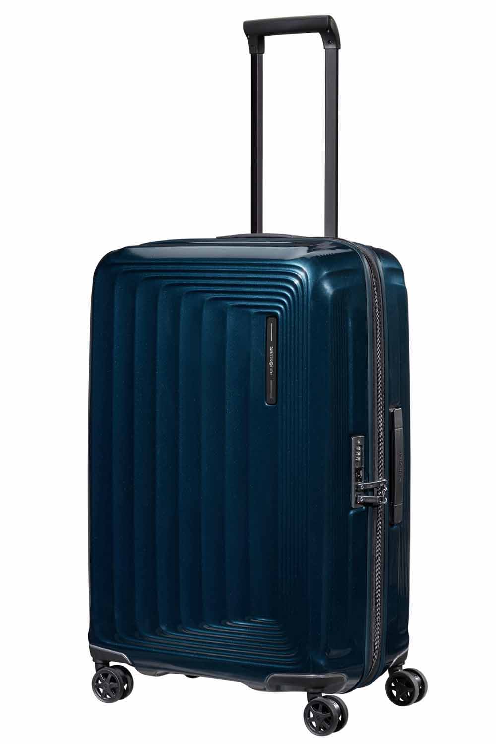 Samsonite Nuon Trolley mit 4 Rollen erweiterbar 69cm + GRATIS HOTELGUTSCHEIN Metallic Dark Blue Samsonite Nuon Trolley mit 4 Rollen erweiterbar 69cm + GRATIS HOTELGUTSCHEIN Metallic Dark Blue